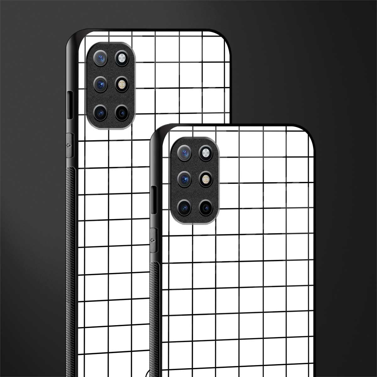classic grid light edition glass case for oneplus 8t image-2