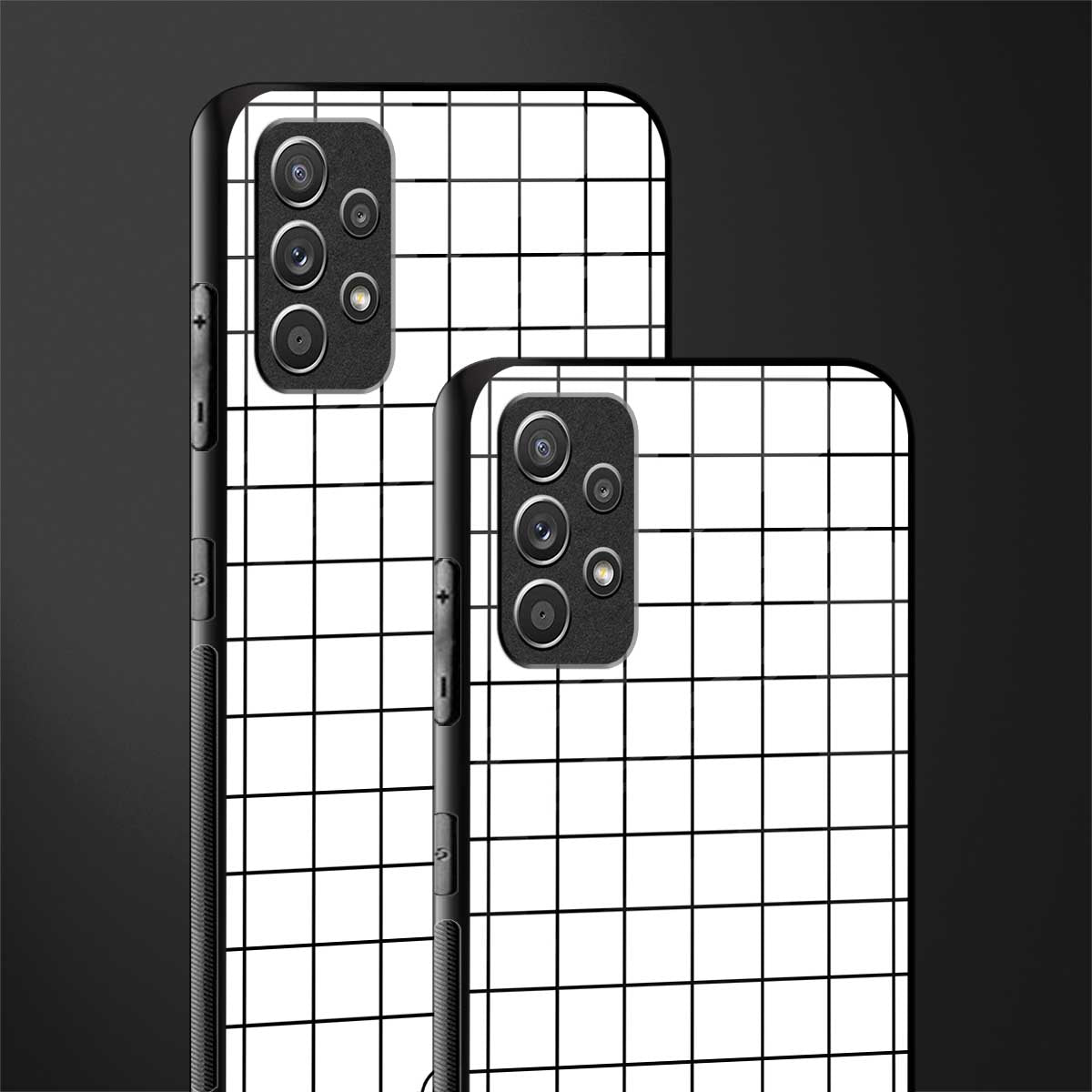 classic grid light edition glass case for samsung galaxy a32 4g image-2