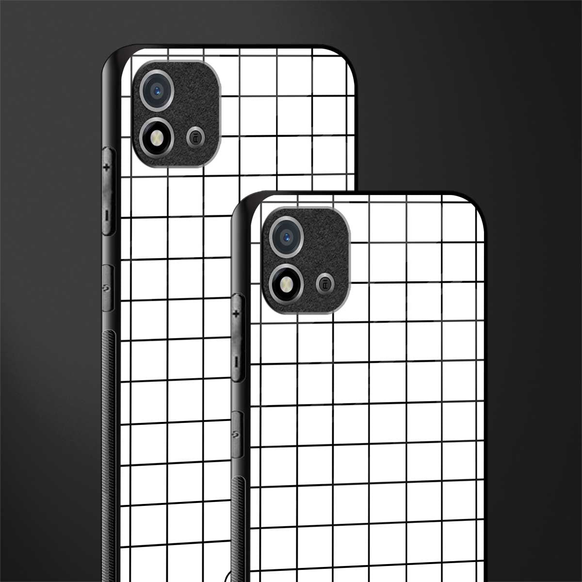 classic grid light edition glass case for realme c20 image-2