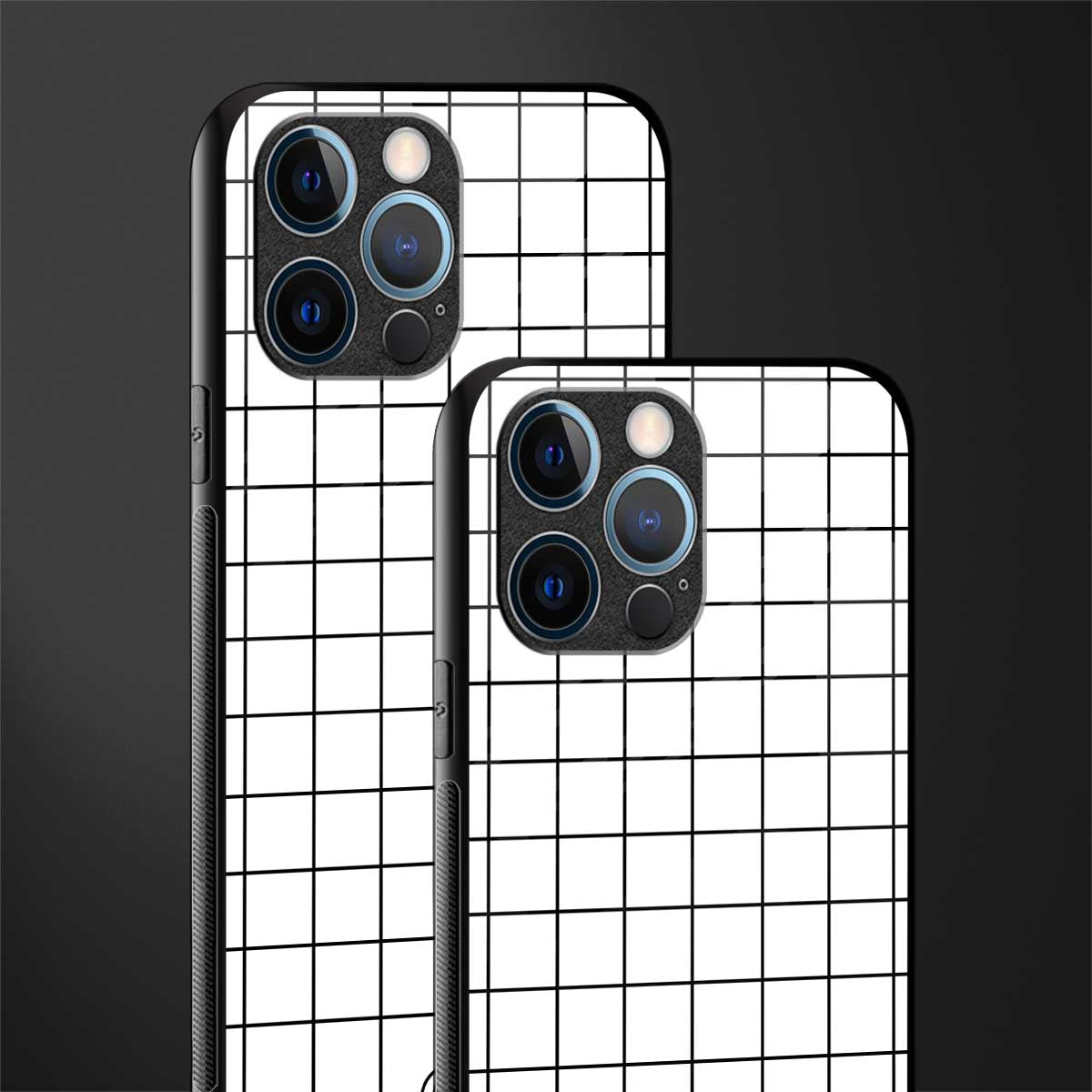 classic grid light edition glass case for iphone 12 pro image-2