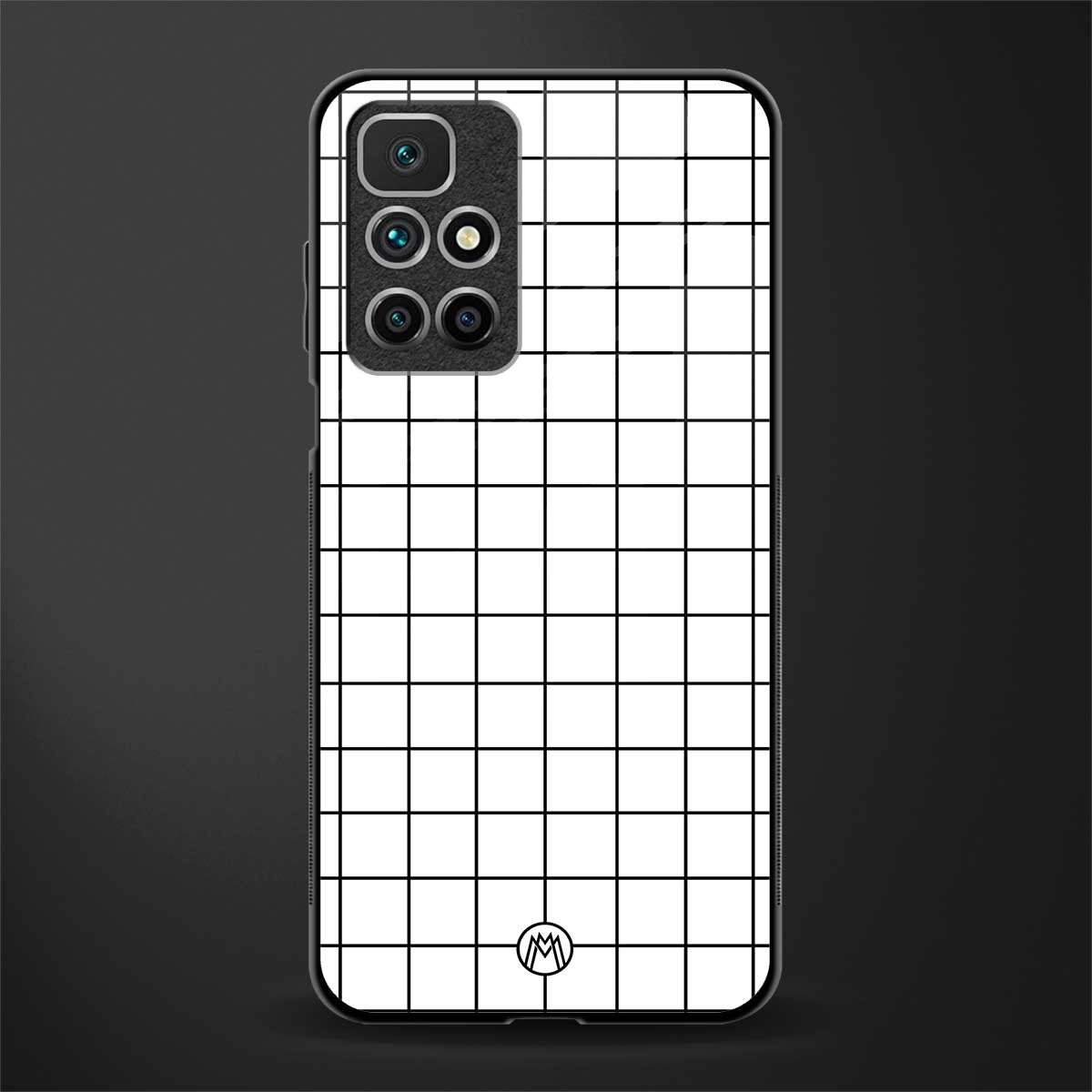 classic grid light edition glass case for redmi 10 prime image