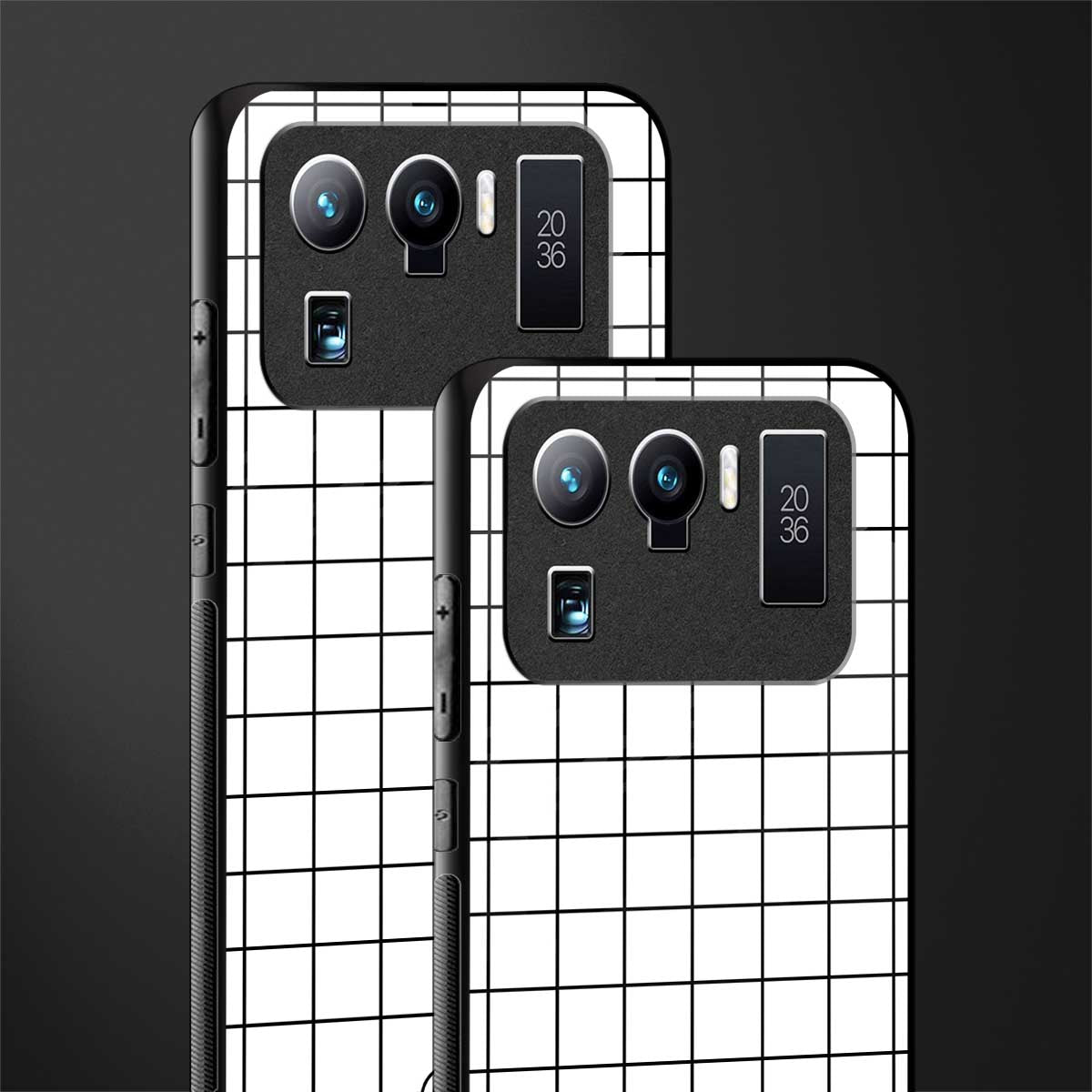 classic grid light edition glass case for mi 11 ultra 5g image-2