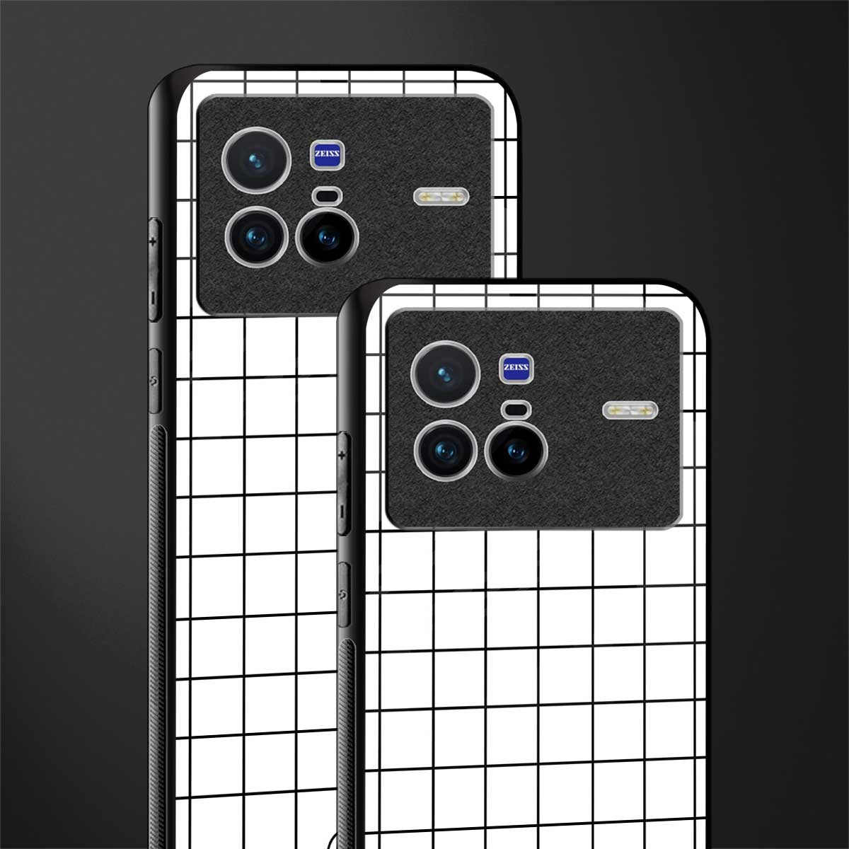 classic grid light edition glass case for vivo x80 image-2