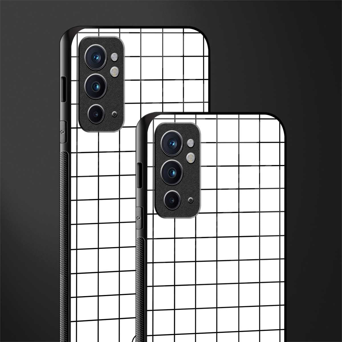 classic grid light edition glass case for oneplus 9rt image-2