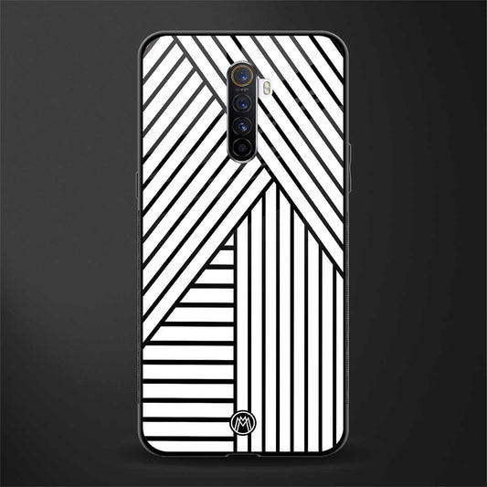 classic white black patten glass case for realme x2 pro image