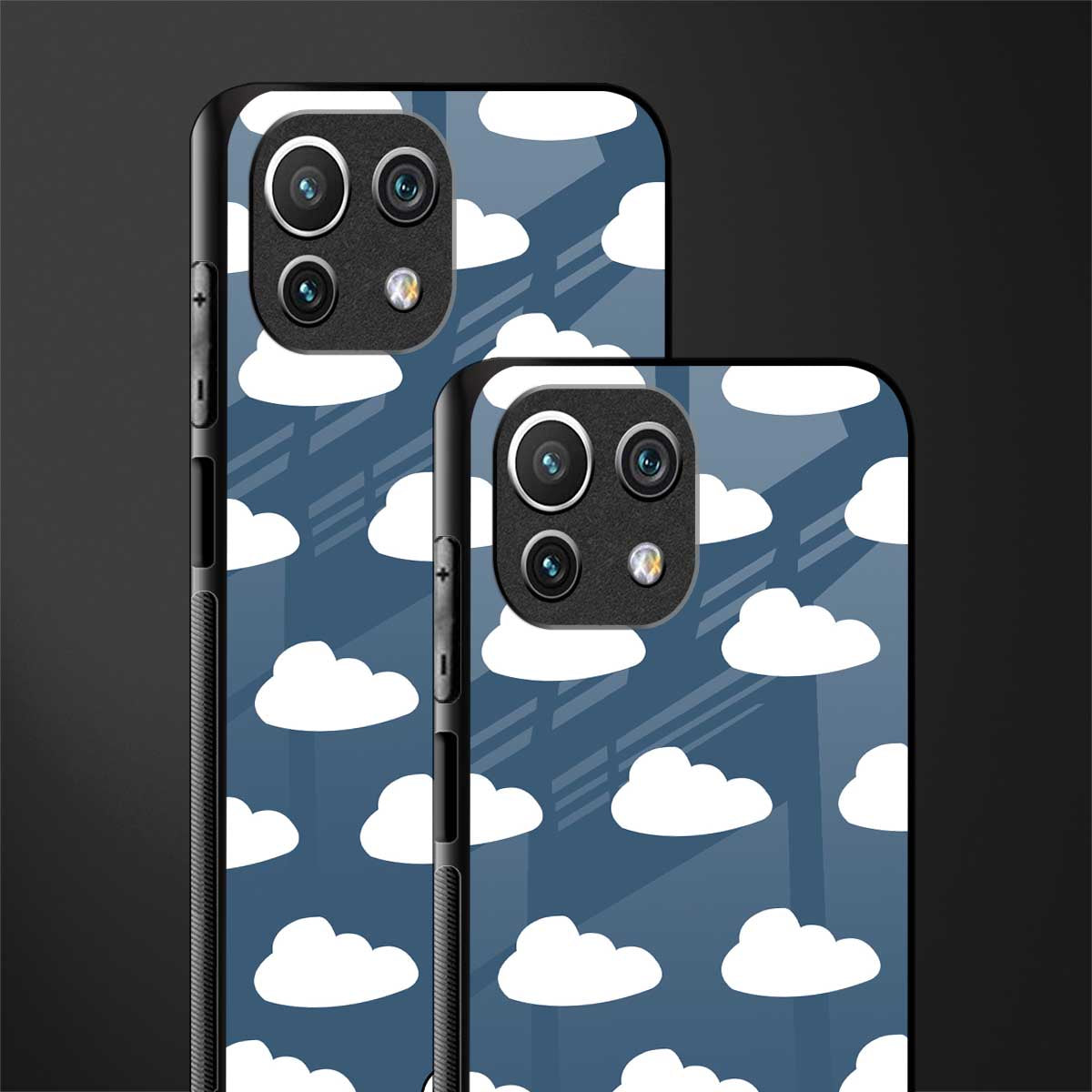 clouds glass case for mi 11 lite image-2