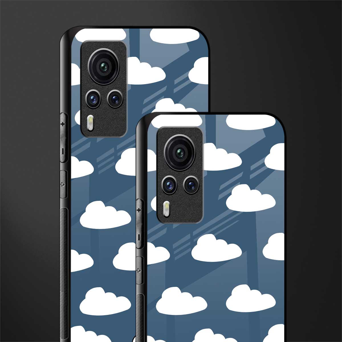 clouds glass case for vivo x60 pro image-2