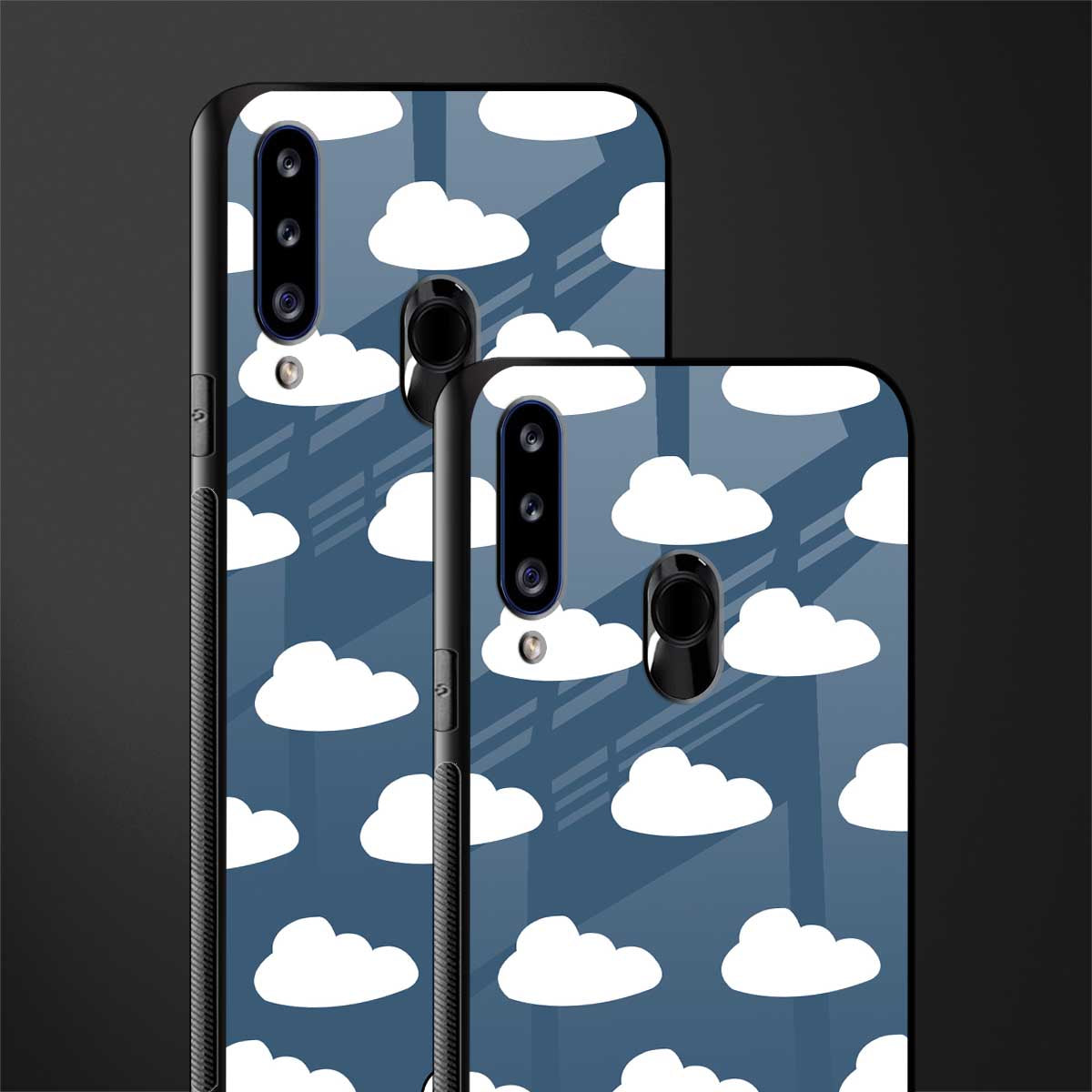 clouds glass case for samsung galaxy a20s image-2