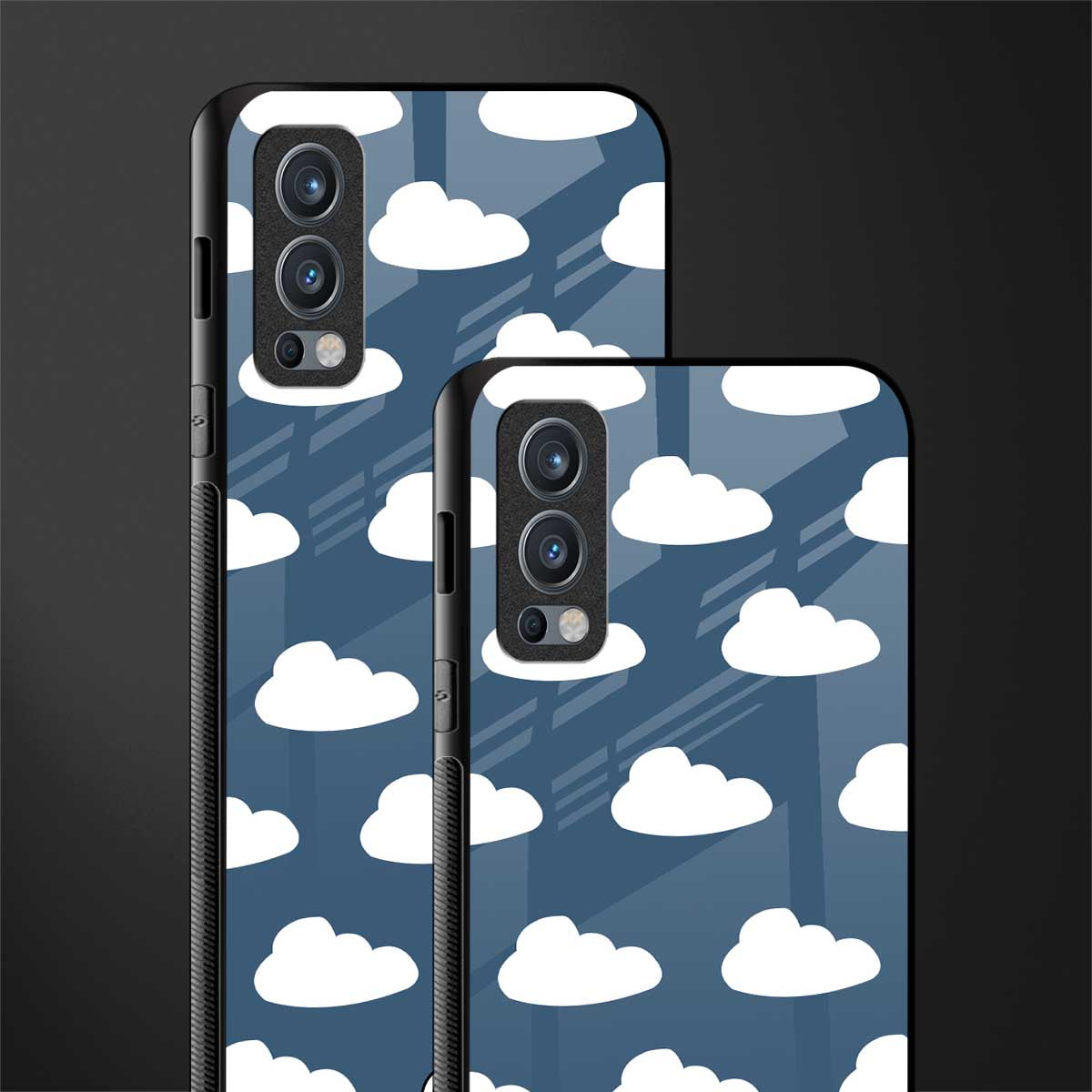 clouds glass case for oneplus nord 2 5g image-2