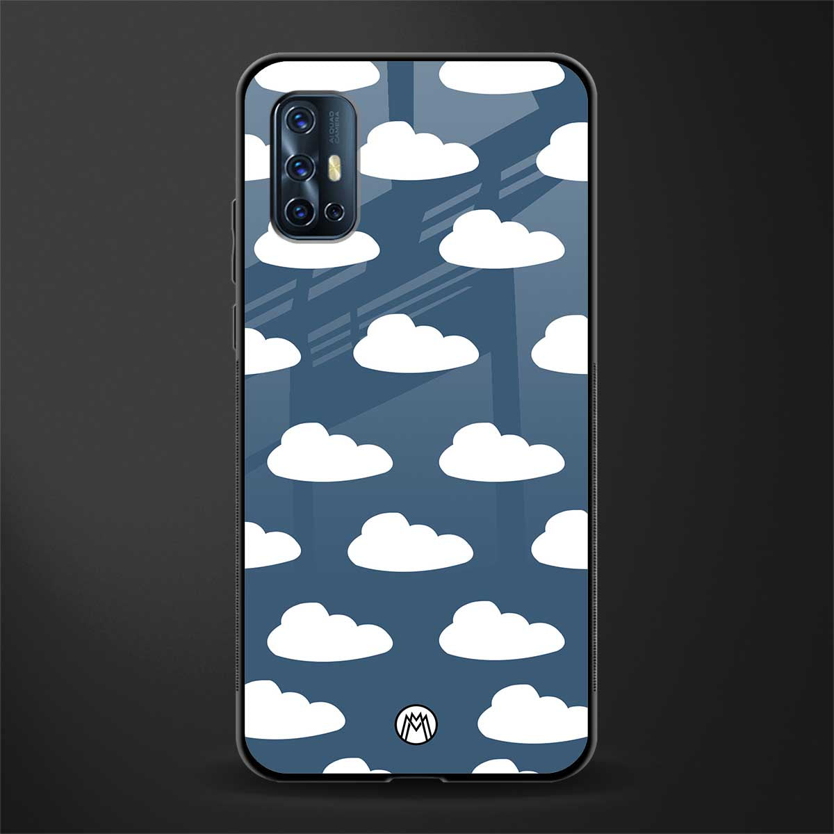 clouds glass case for vivo v17 image