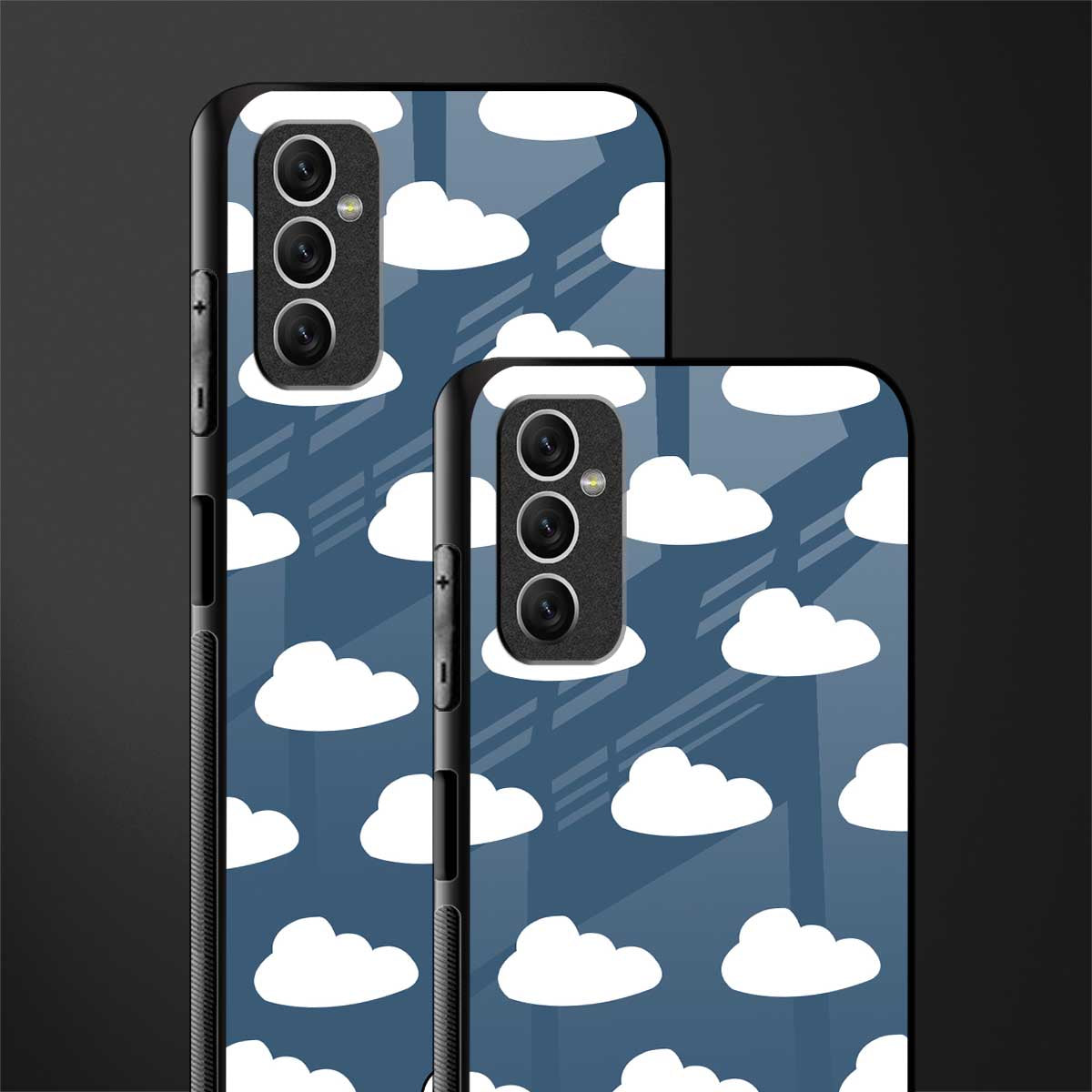 clouds glass case for samsung galaxy m52 5g image-2