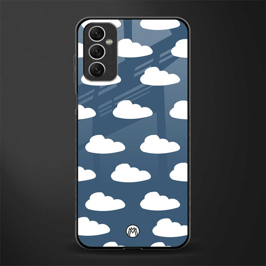 clouds glass case for samsung galaxy m52 5g image