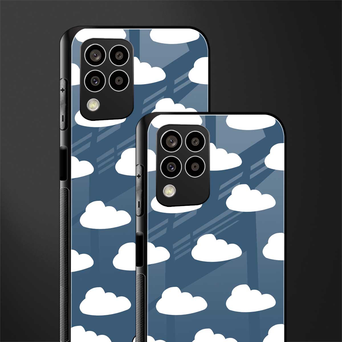 clouds back phone cover | glass case for samsung galaxy m33 5g