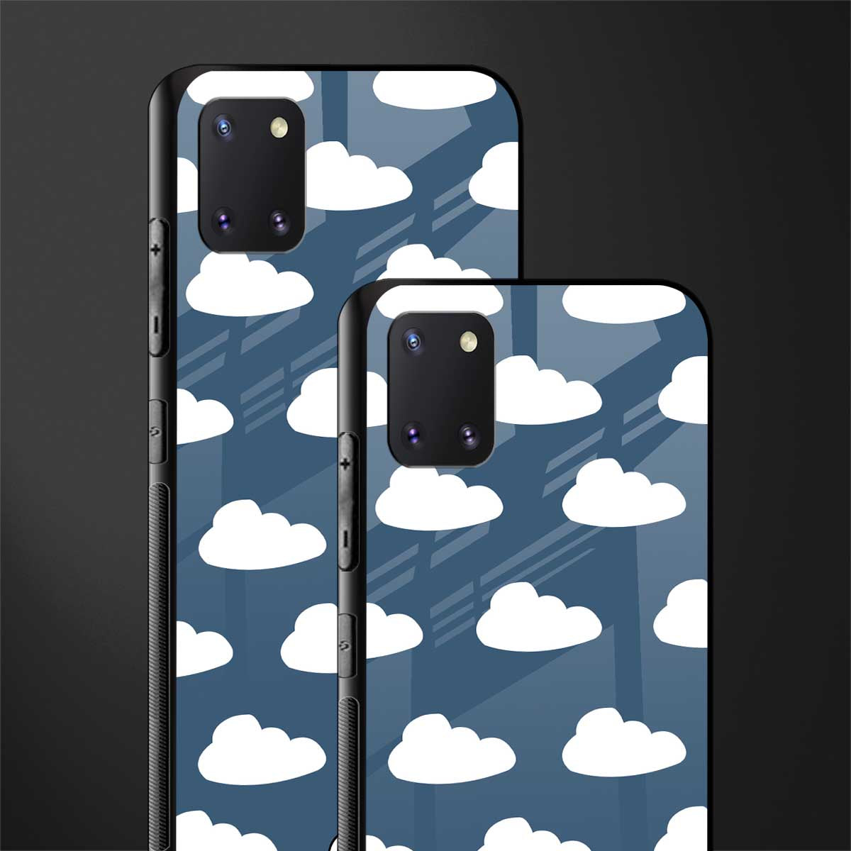 clouds glass case for samsung a81 image-2