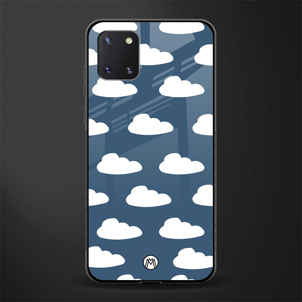 clouds glass case for samsung a81 image
