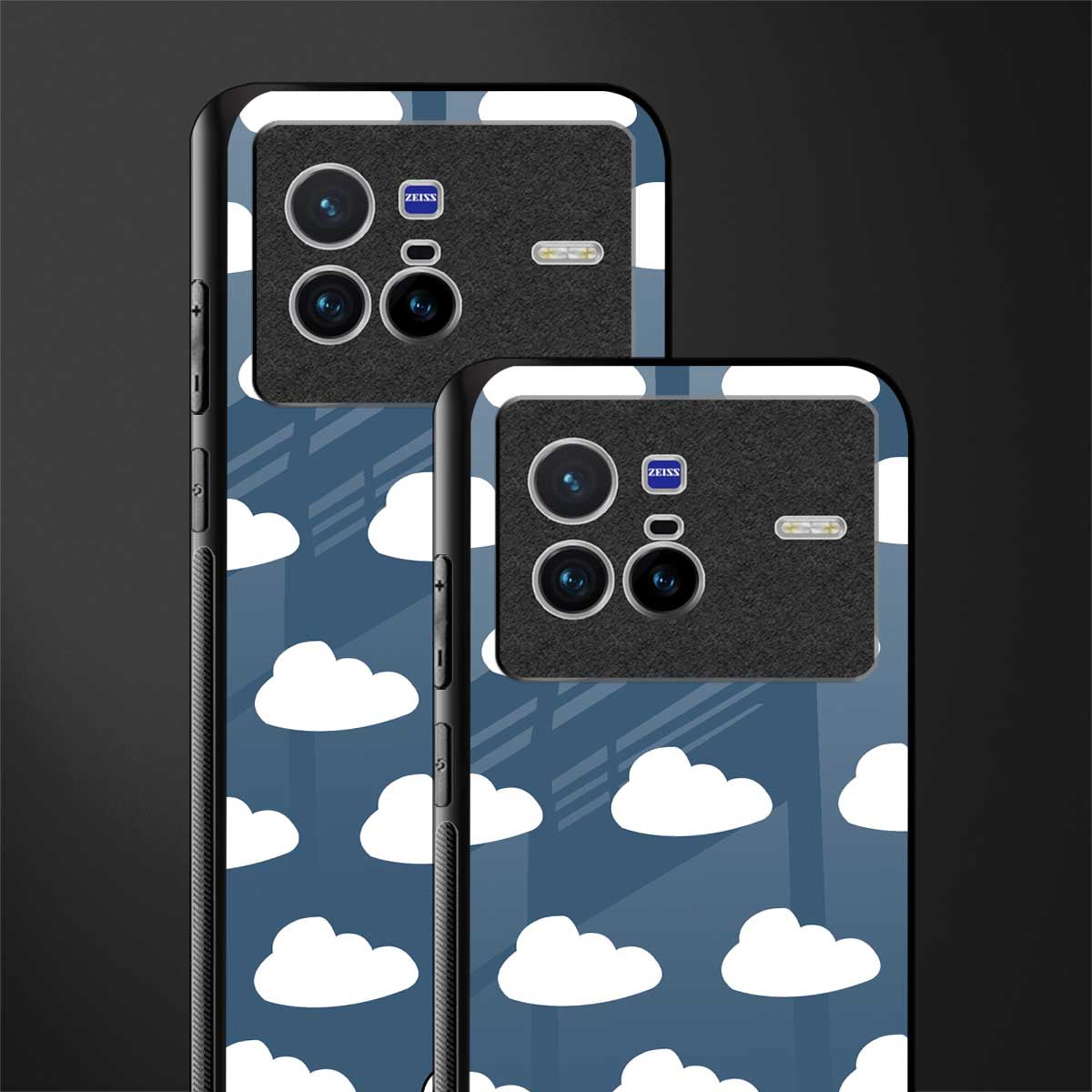 clouds glass case for vivo x80 image-2