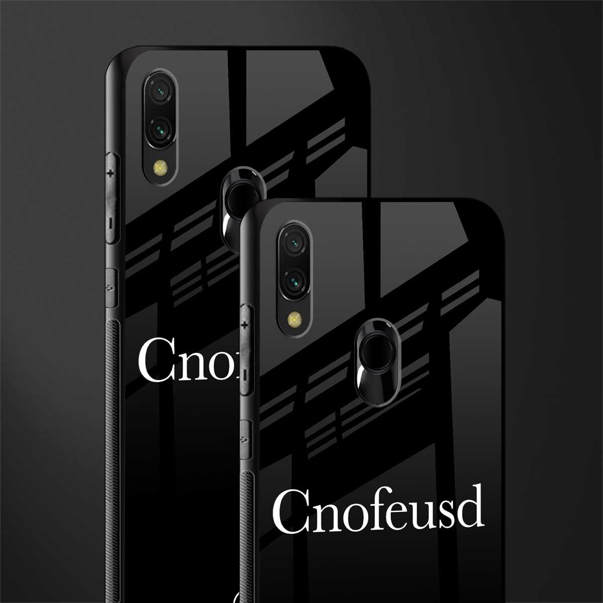 cnofeusd confused black glass case for redmi note 7 image-2