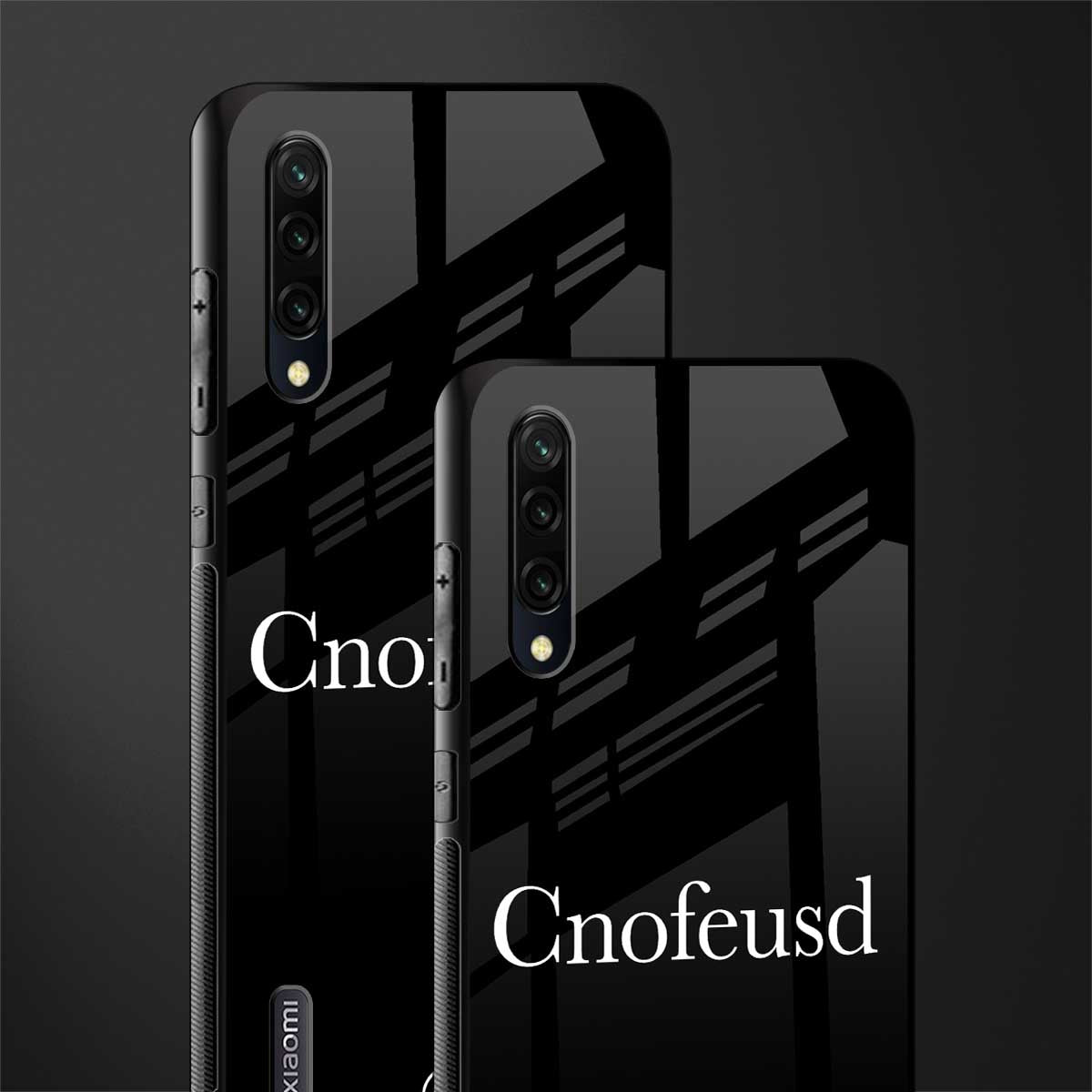 cnofeusd confused black glass case for mi a3 redmi a3 image-2
