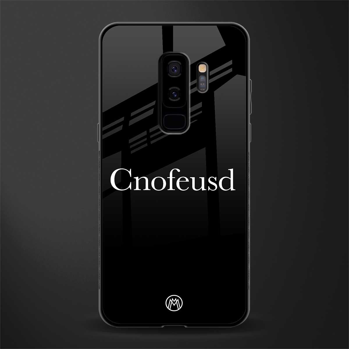 cnofeusd confused black glass case for samsung galaxy s9 plus image