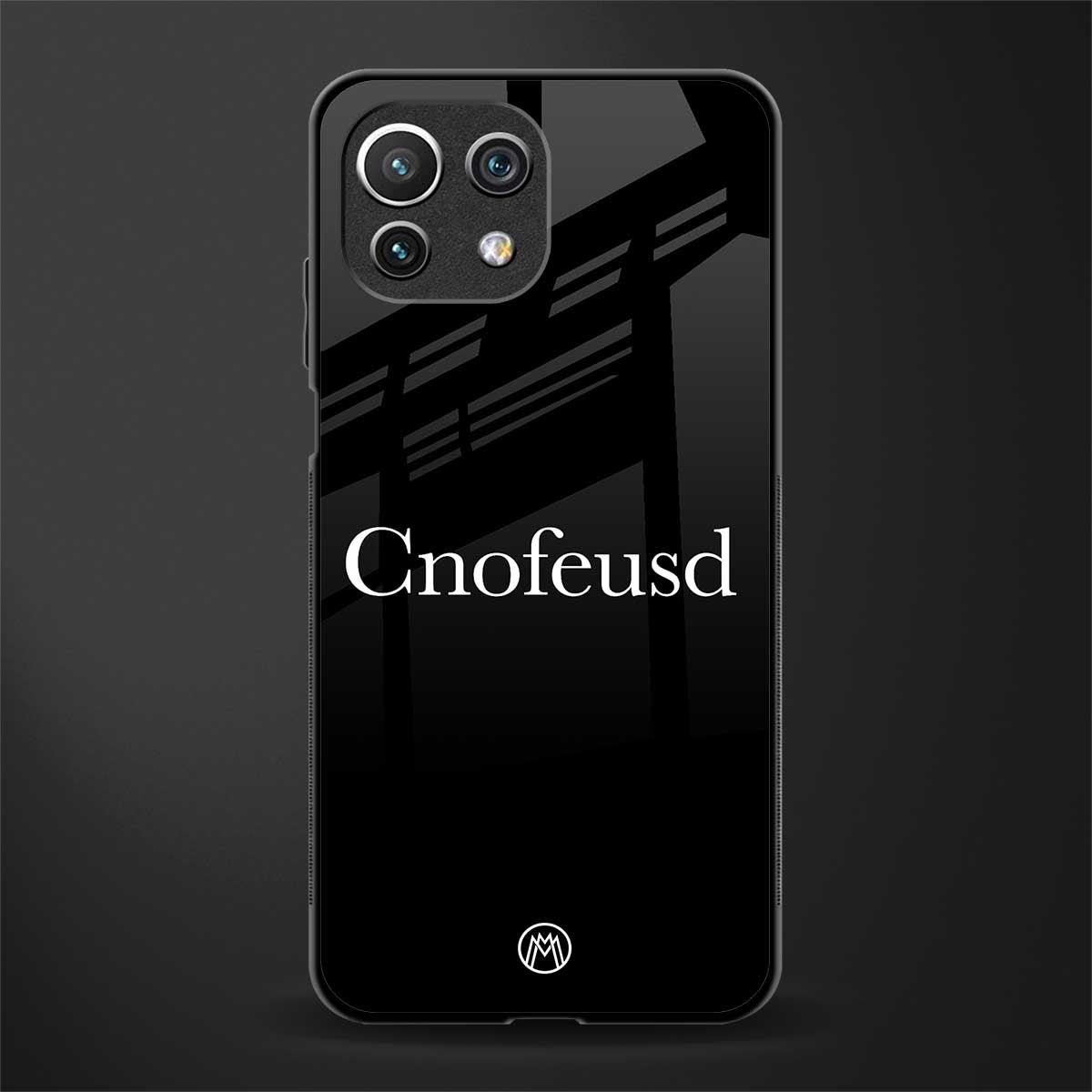 cnofeusd confused black glass case for mi 11 lite image