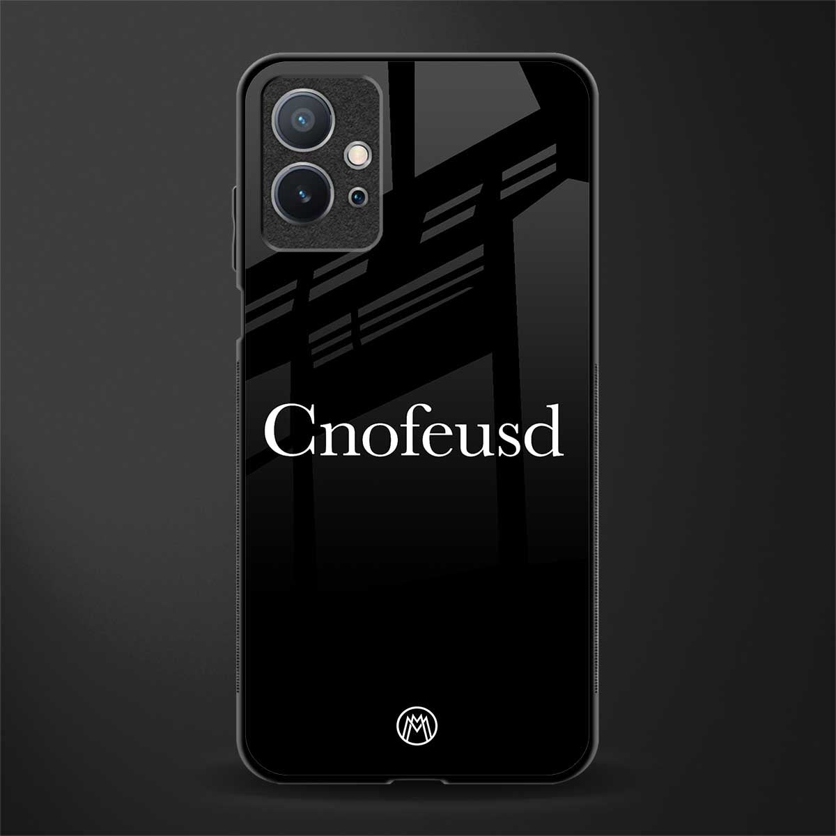 cnofeusd confused black glass case for vivo y75 5g image
