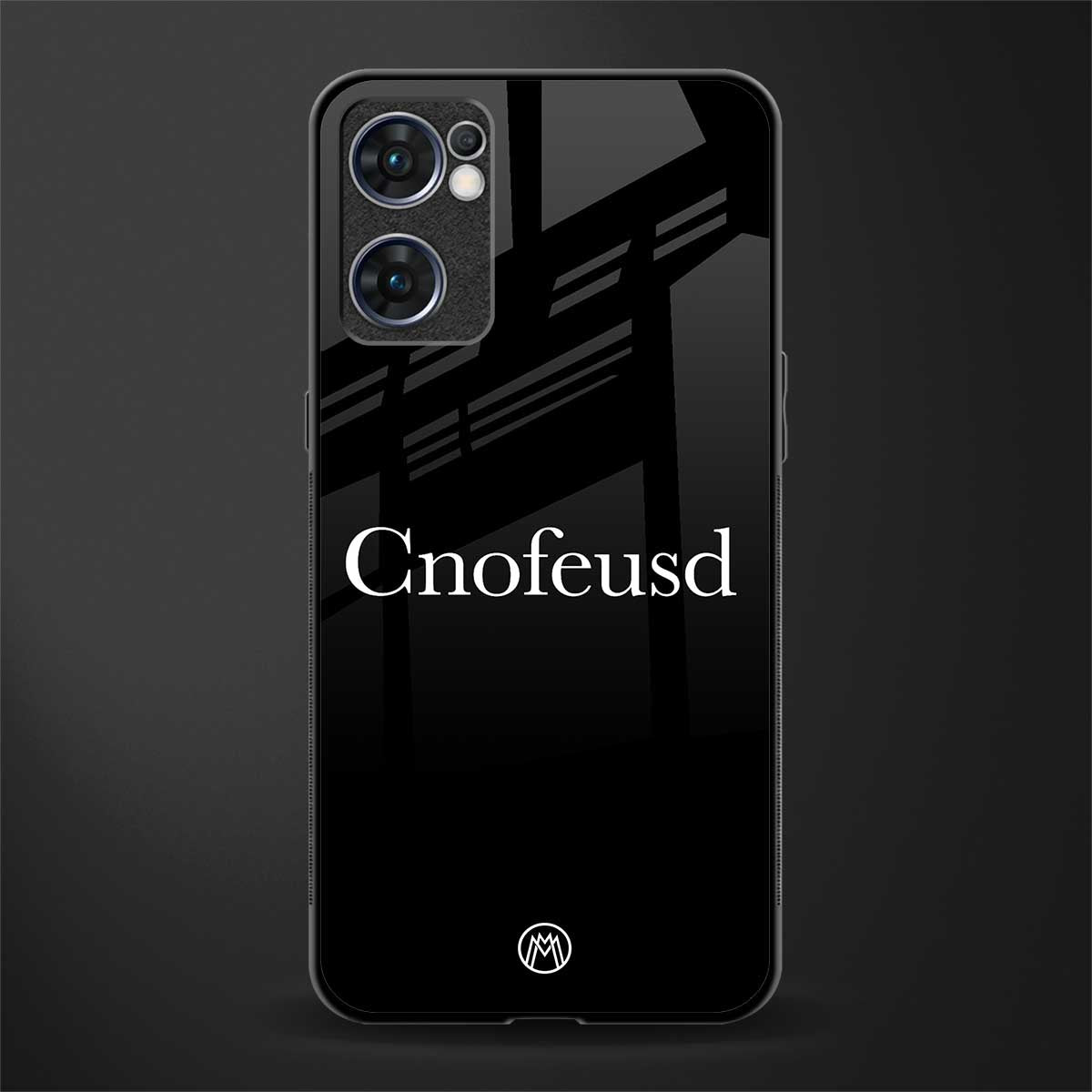 cnofeusd confused black glass case for oppo reno7 5g image