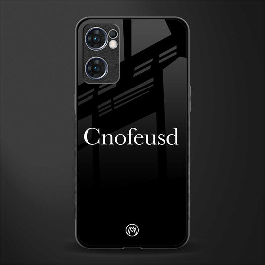 cnofeusd confused black glass case for oppo reno7 5g image