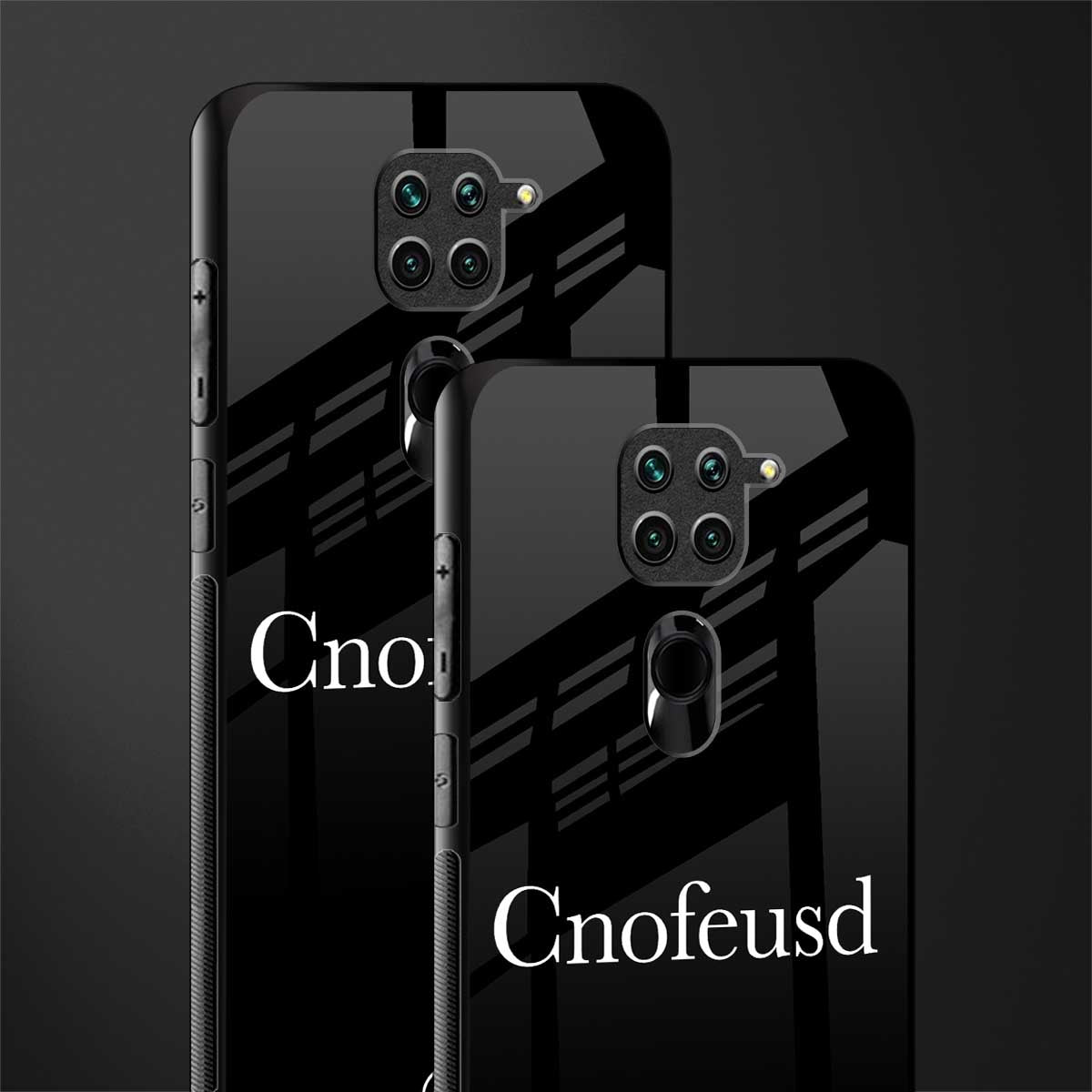 cnofeusd confused black glass case for redmi note 9 image-2