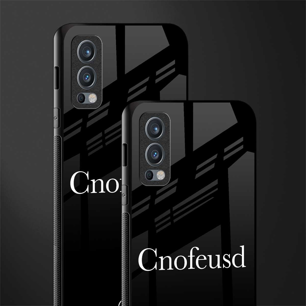 cnofeusd confused black glass case for oneplus nord 2 5g image-2