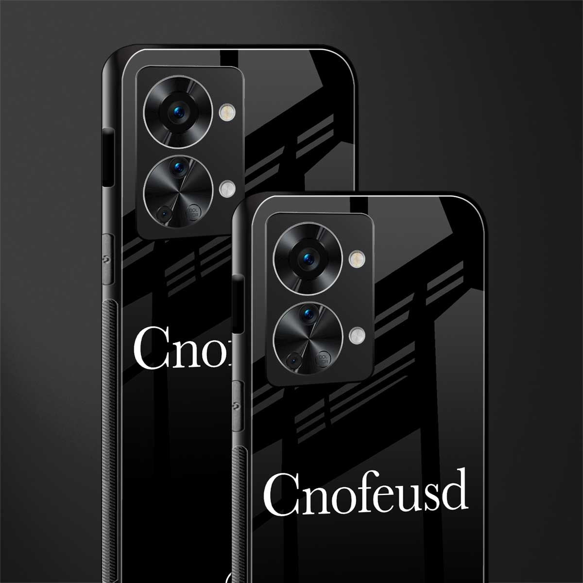 cnofeusd confused black glass case for phone case | glass case for oneplus nord 2t 5g