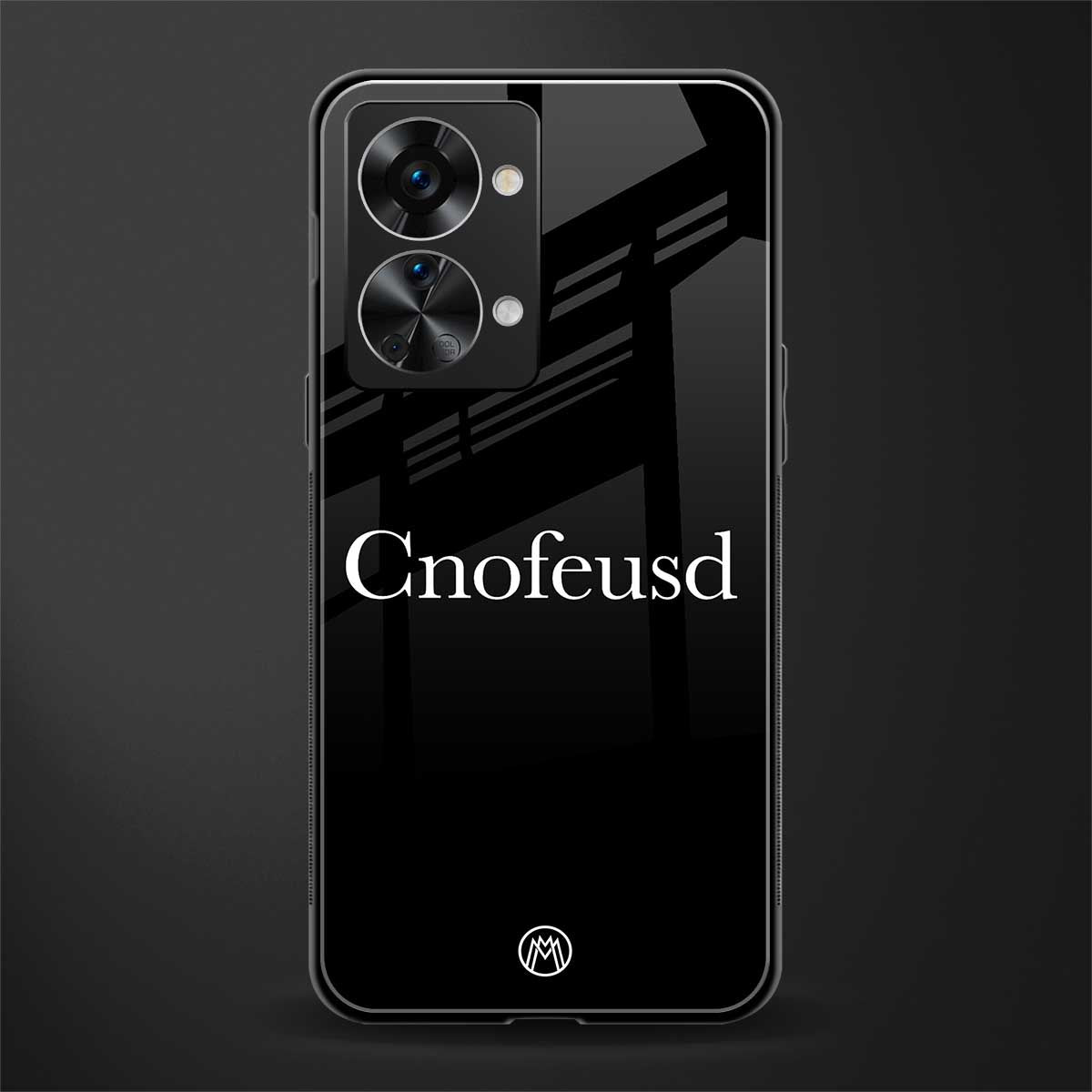 cnofeusd confused black glass case for phone case | glass case for oneplus nord 2t 5g