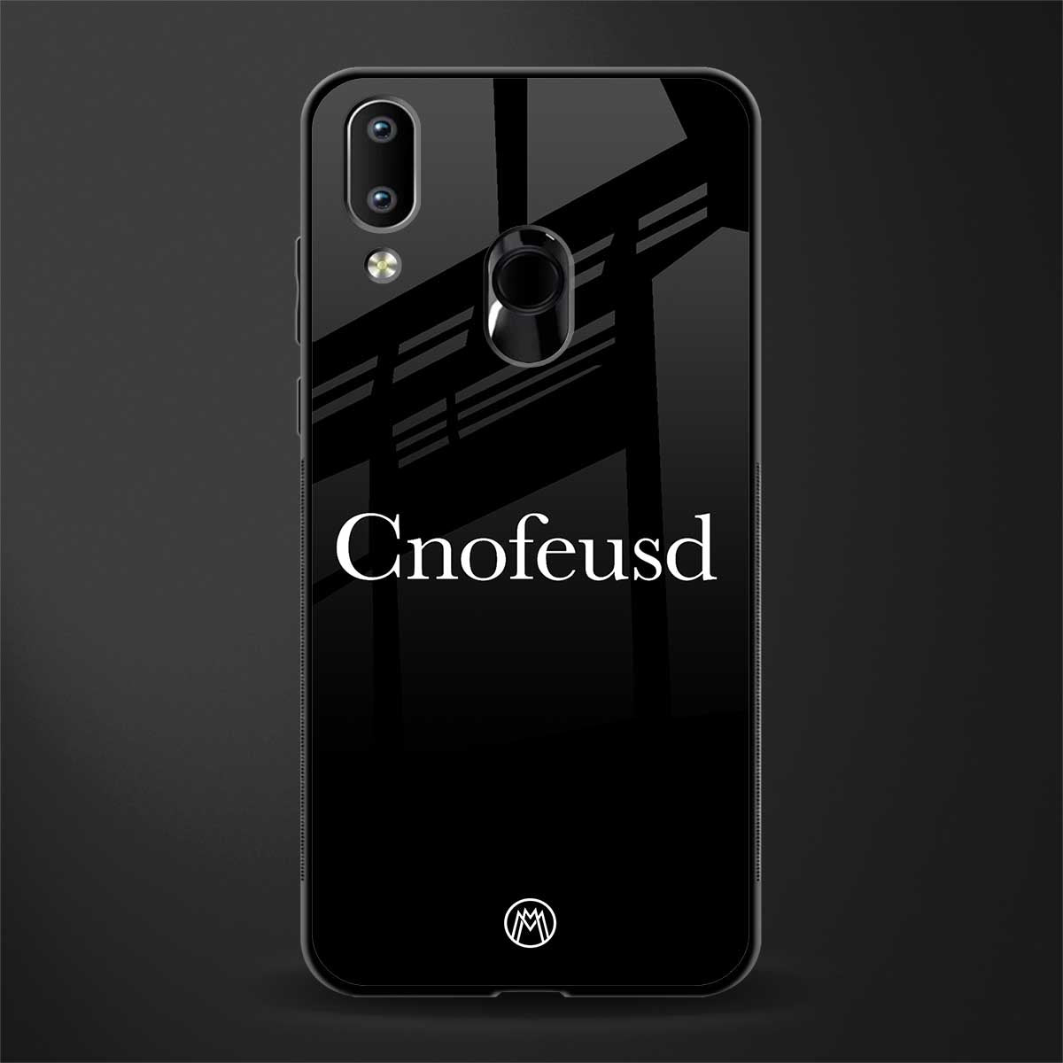 cnofeusd confused black glass case for vivo y91 image