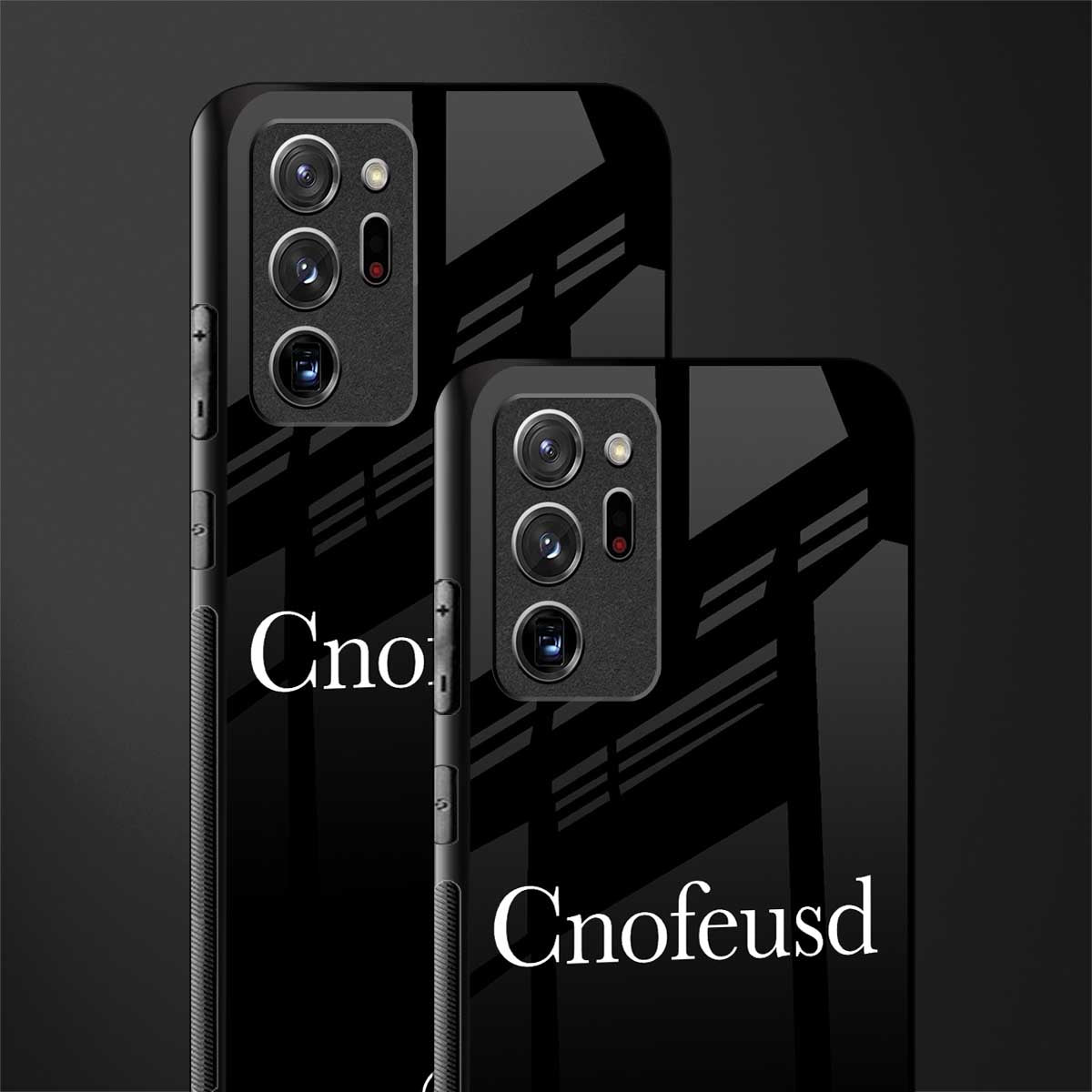 cnofeusd confused black glass case for samsung galaxy note 20 ultra 5g image-2