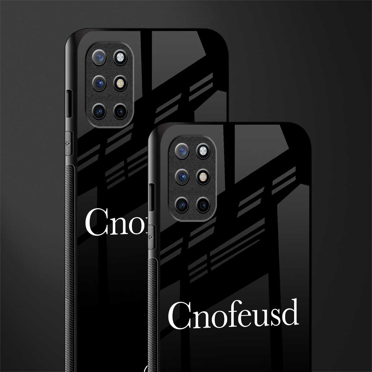 cnofeusd confused black glass case for oneplus 8t image-2