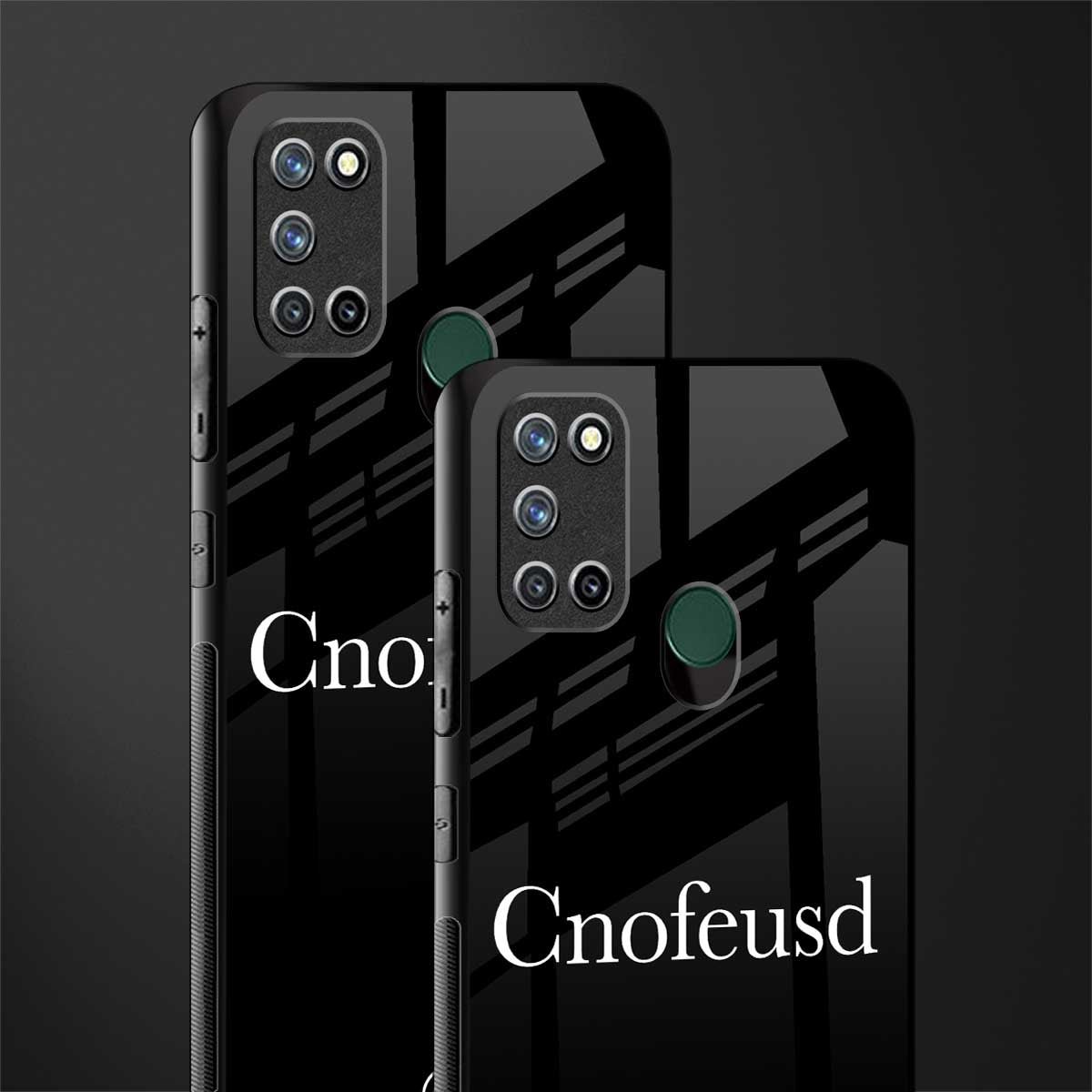 cnofeusd confused black glass case for realme 7i image-2