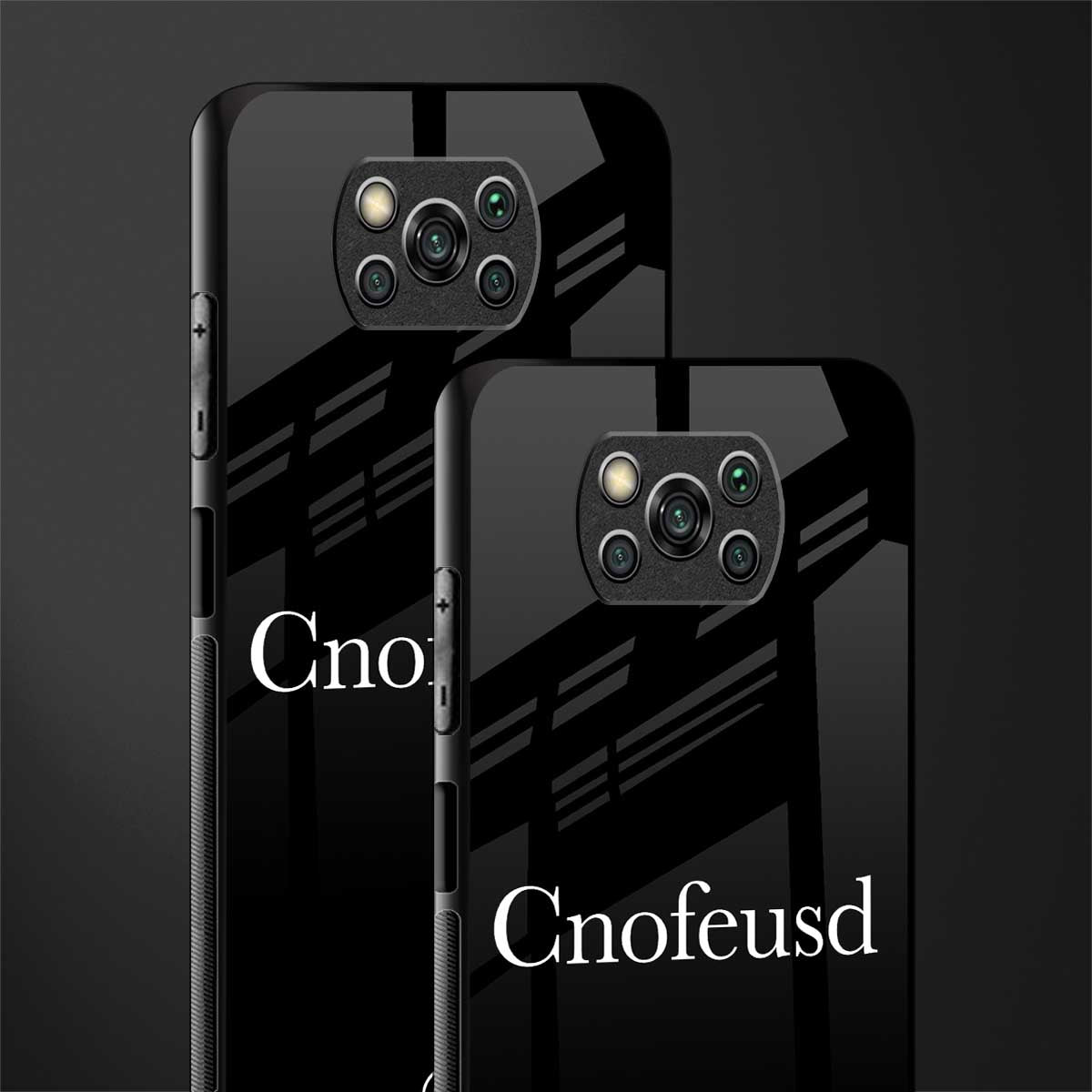 cnofeusd confused black glass case for poco x3 image-2