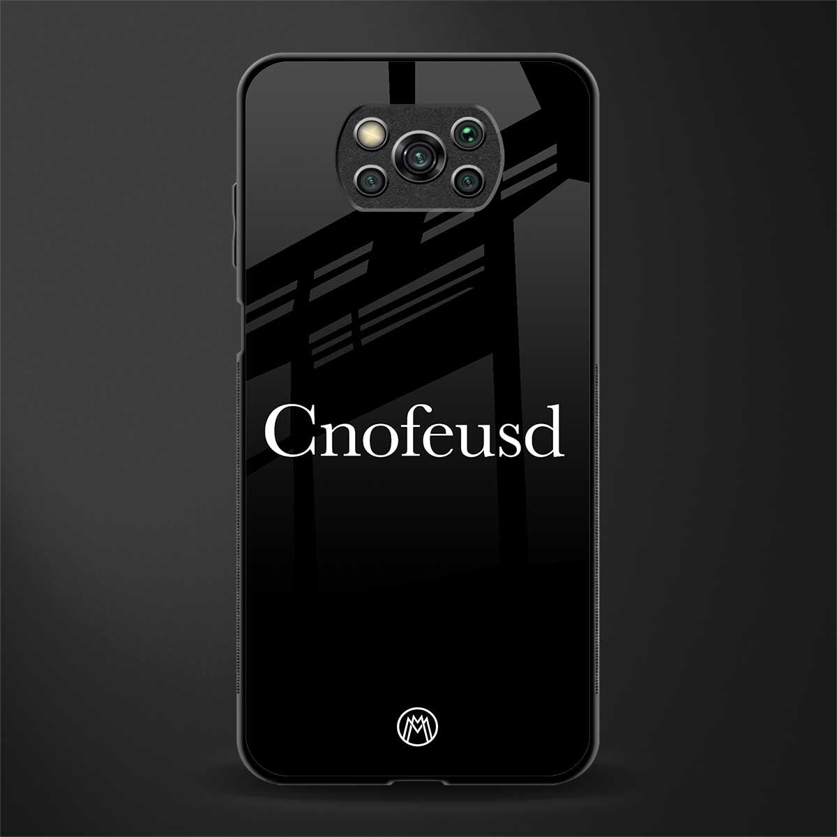 cnofeusd confused black glass case for poco x3 image