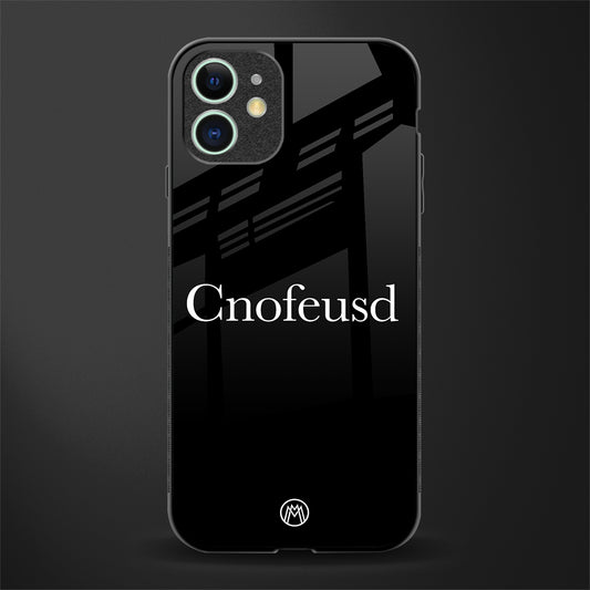 cnofeusd confused black glass case for iphone 11 image