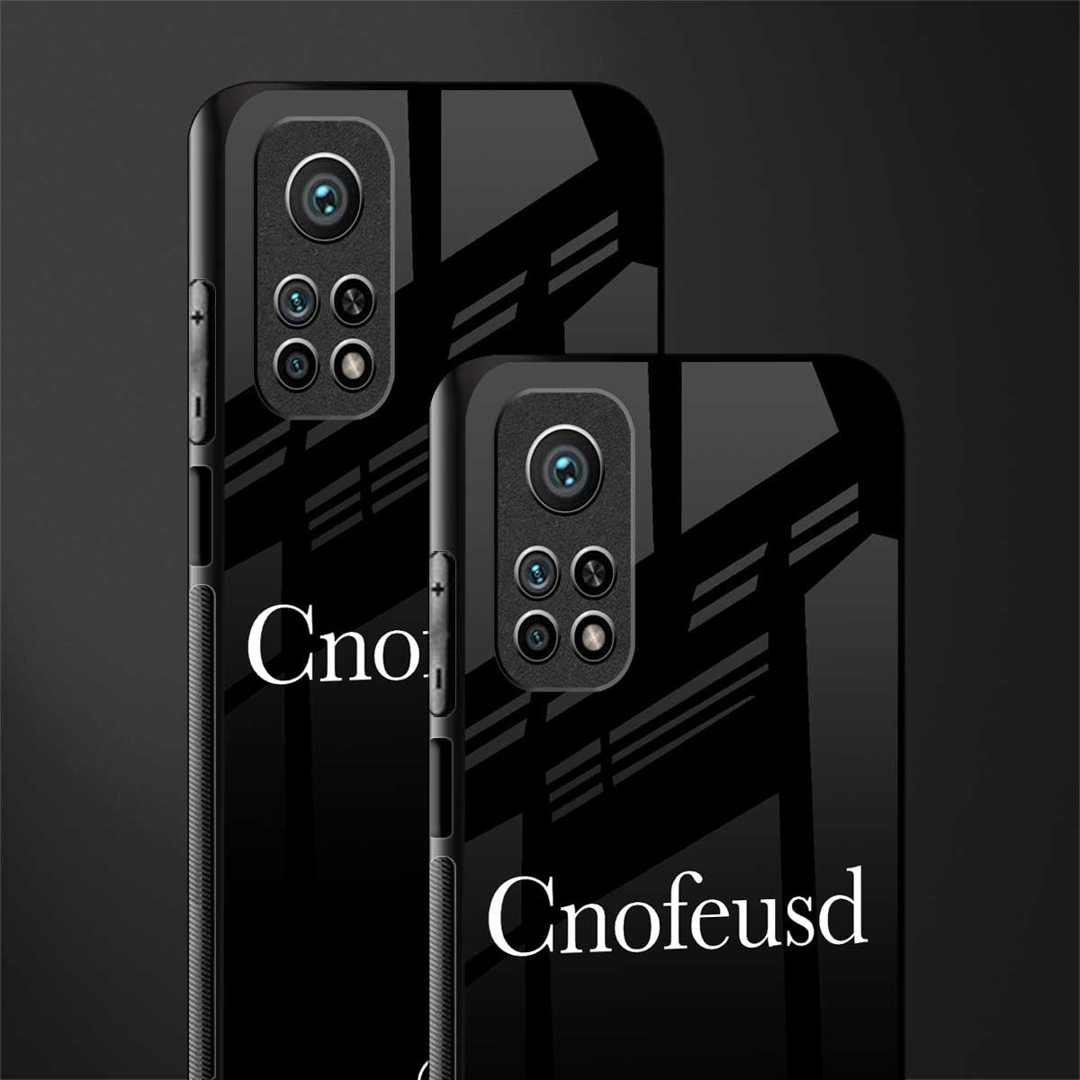 cnofeusd confused black glass case for mi 10t 5g image-2