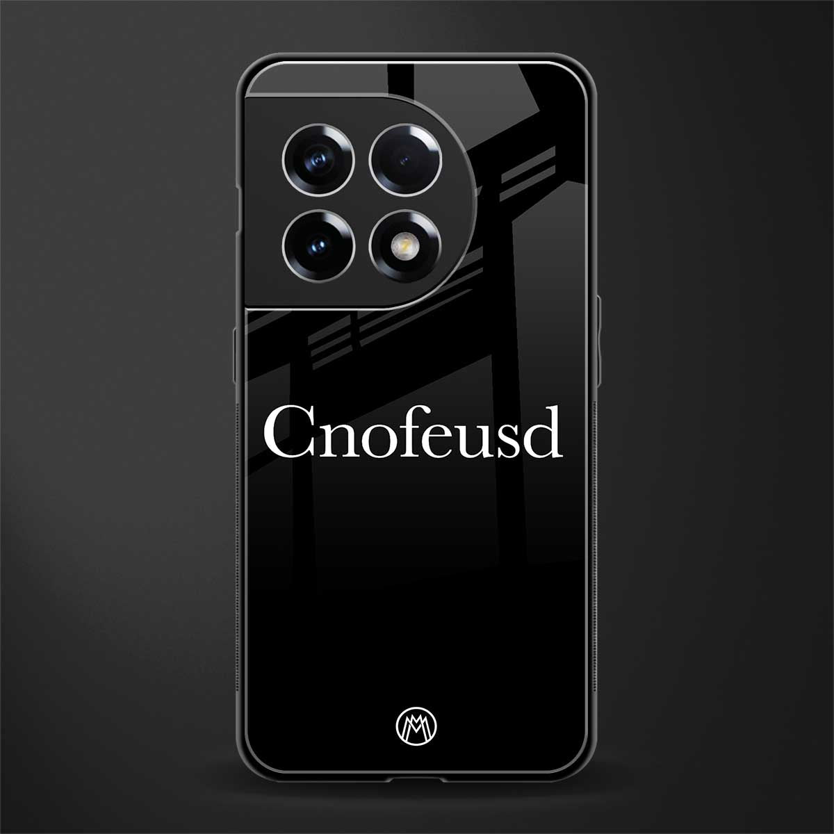 cnofeusd confused black back phone cover | glass case for oneplus 11r