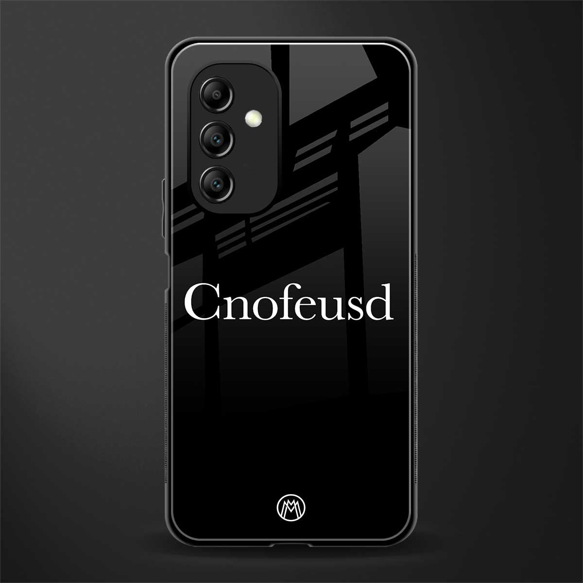 cnofeusd confused black back phone cover | glass case for samsung galaxy a14 5g