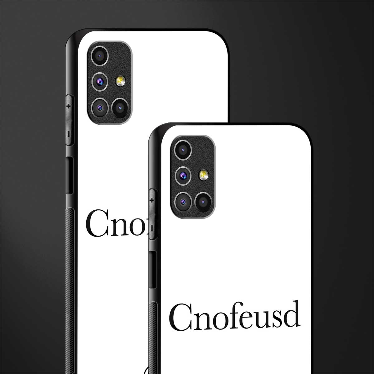 cnofeusd confused white glass case for samsung galaxy m51 image-2