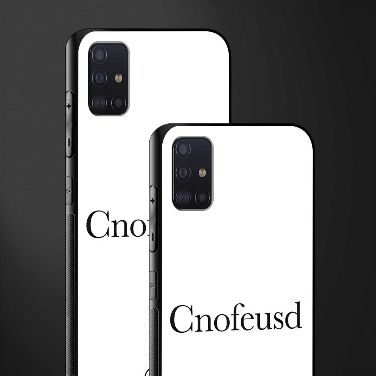cnofeusd confused white glass case for samsung galaxy a71 image-2
