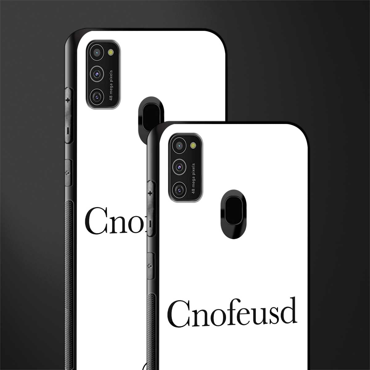 cnofeusd confused white glass case for samsung galaxy m21 image-2