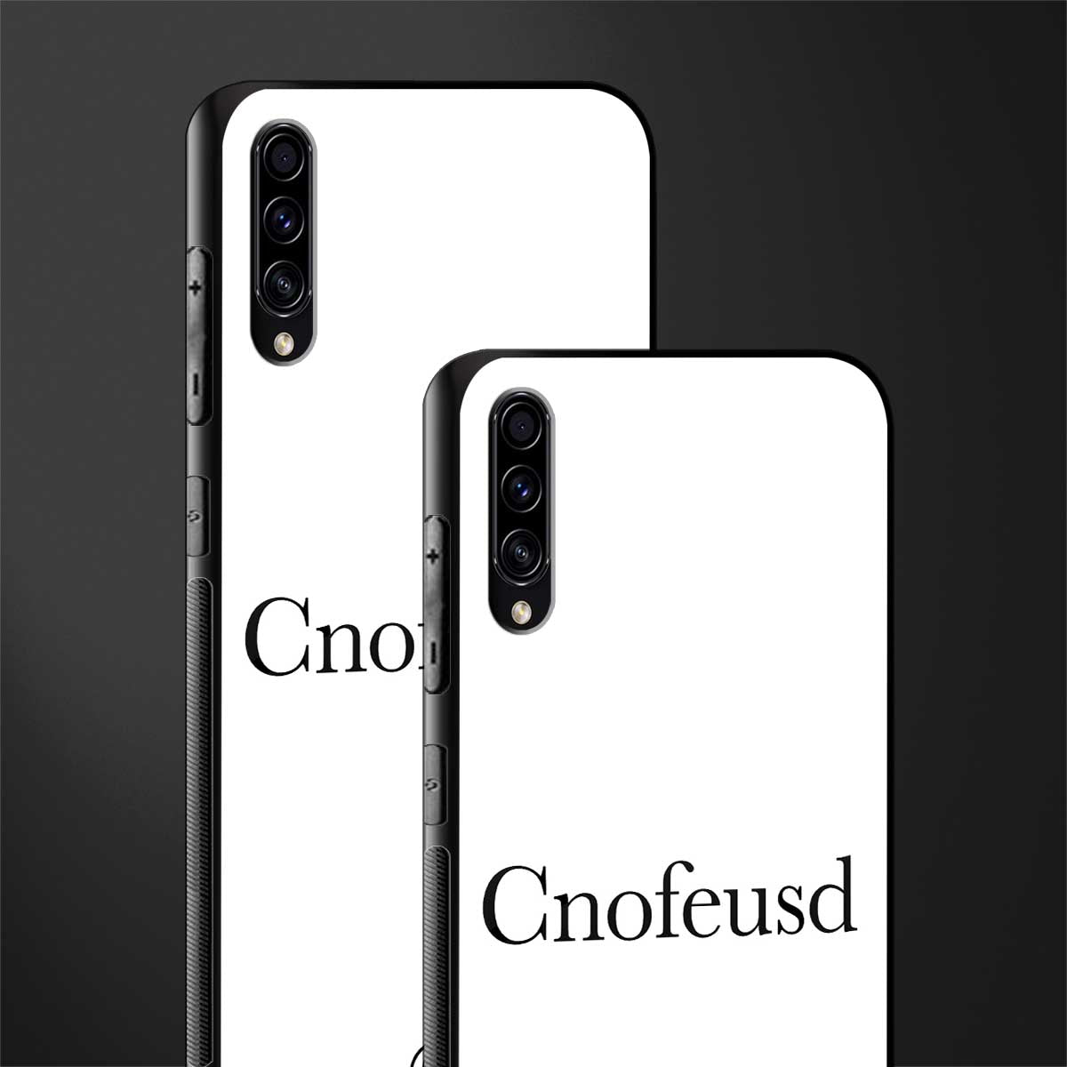 cnofeusd confused white glass case for samsung galaxy a70 image-2