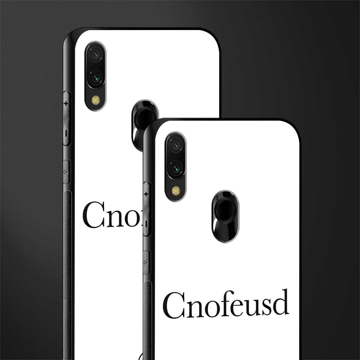 cnofeusd confused white glass case for redmi y3 image-2