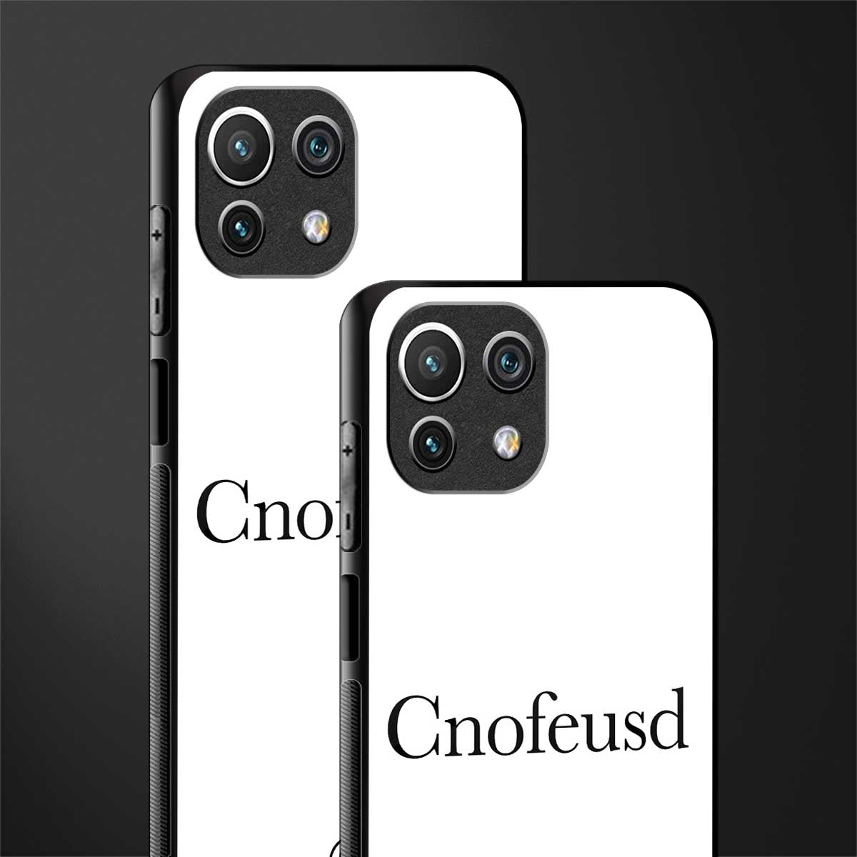 cnofeusd confused white glass case for mi 11 lite image-2
