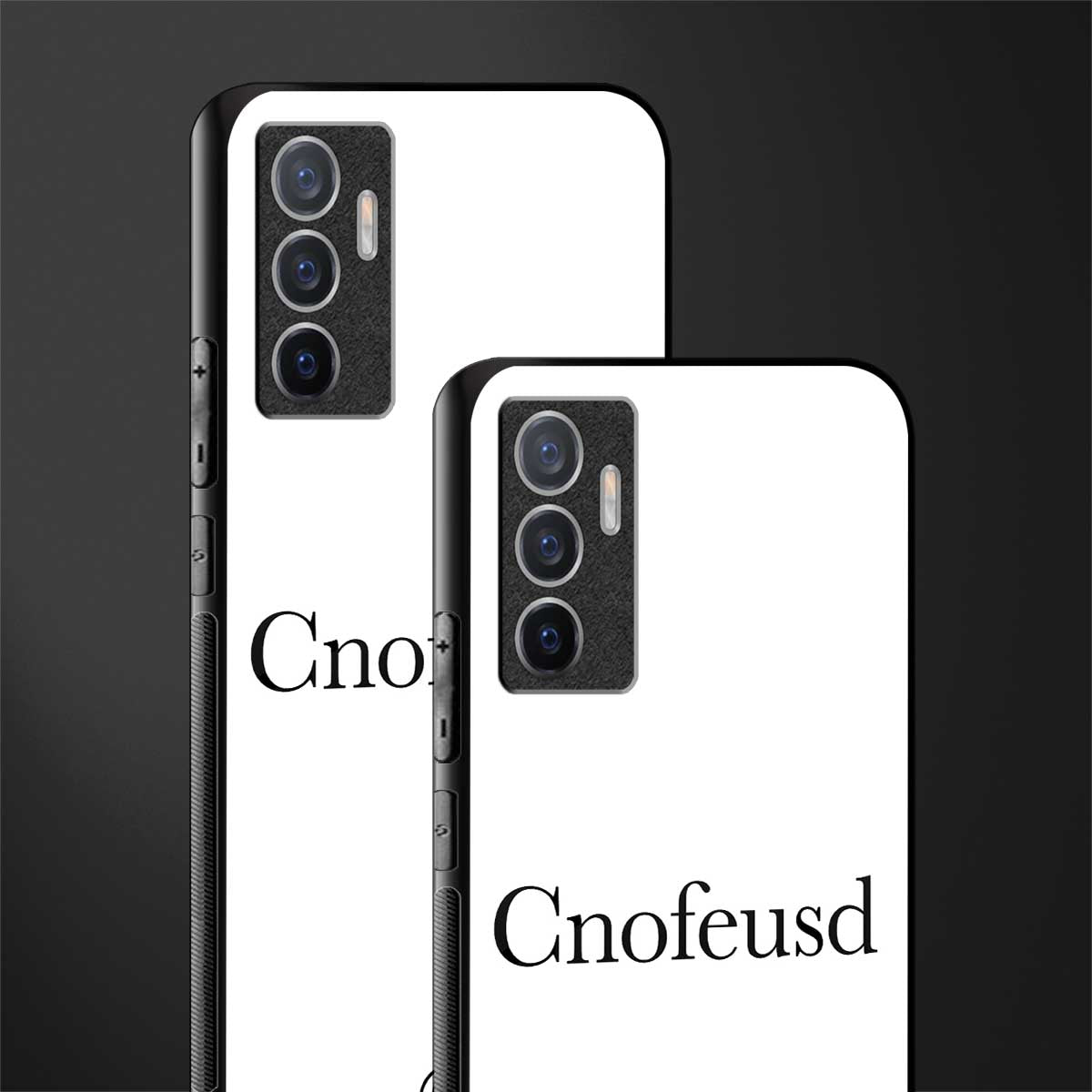 cnofeusd confused white glass case for vivo v23e image-2
