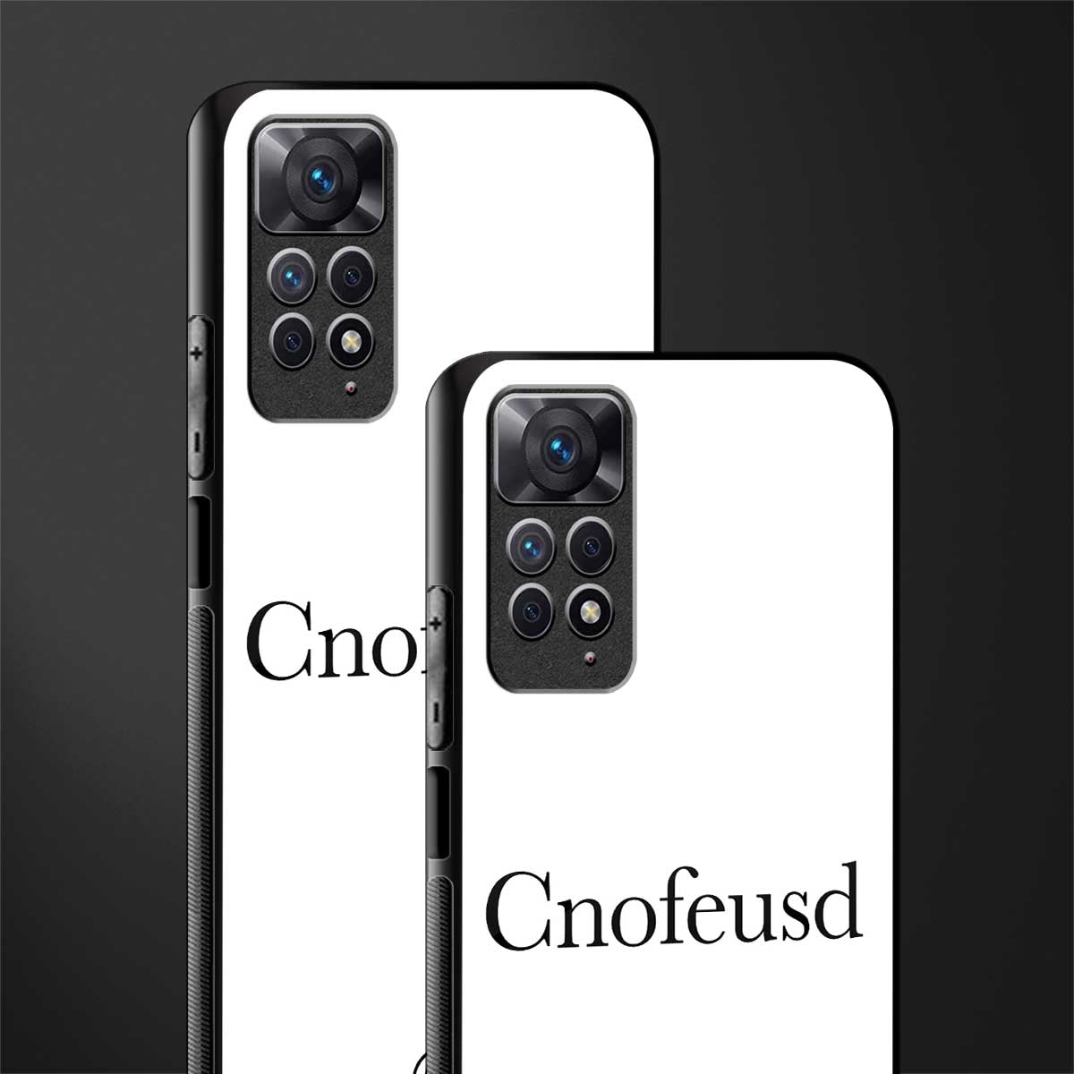 cnofeusd confused white glass case for redmi note 11 pro image-2