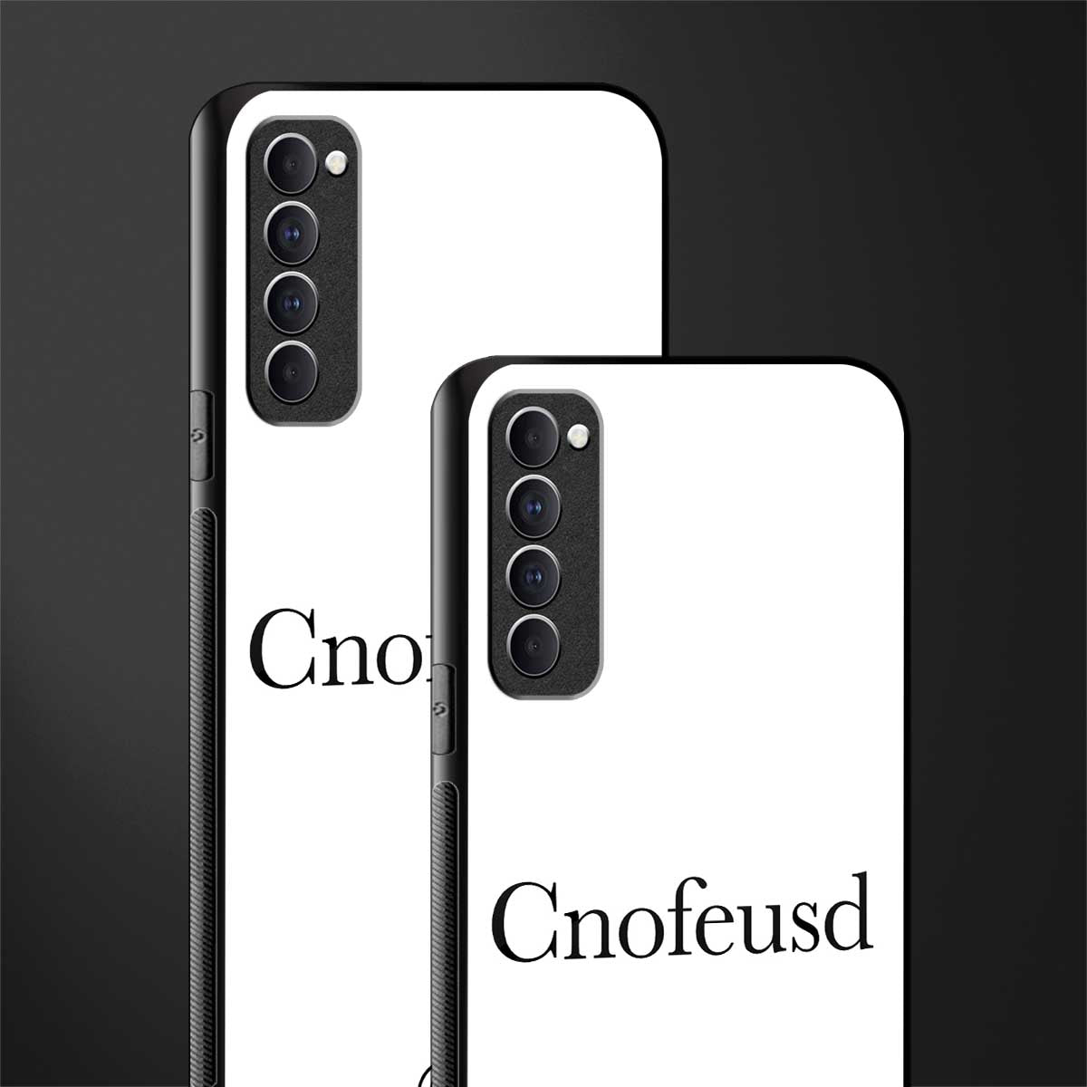cnofeusd confused white glass case for oppo reno 4 pro image-2
